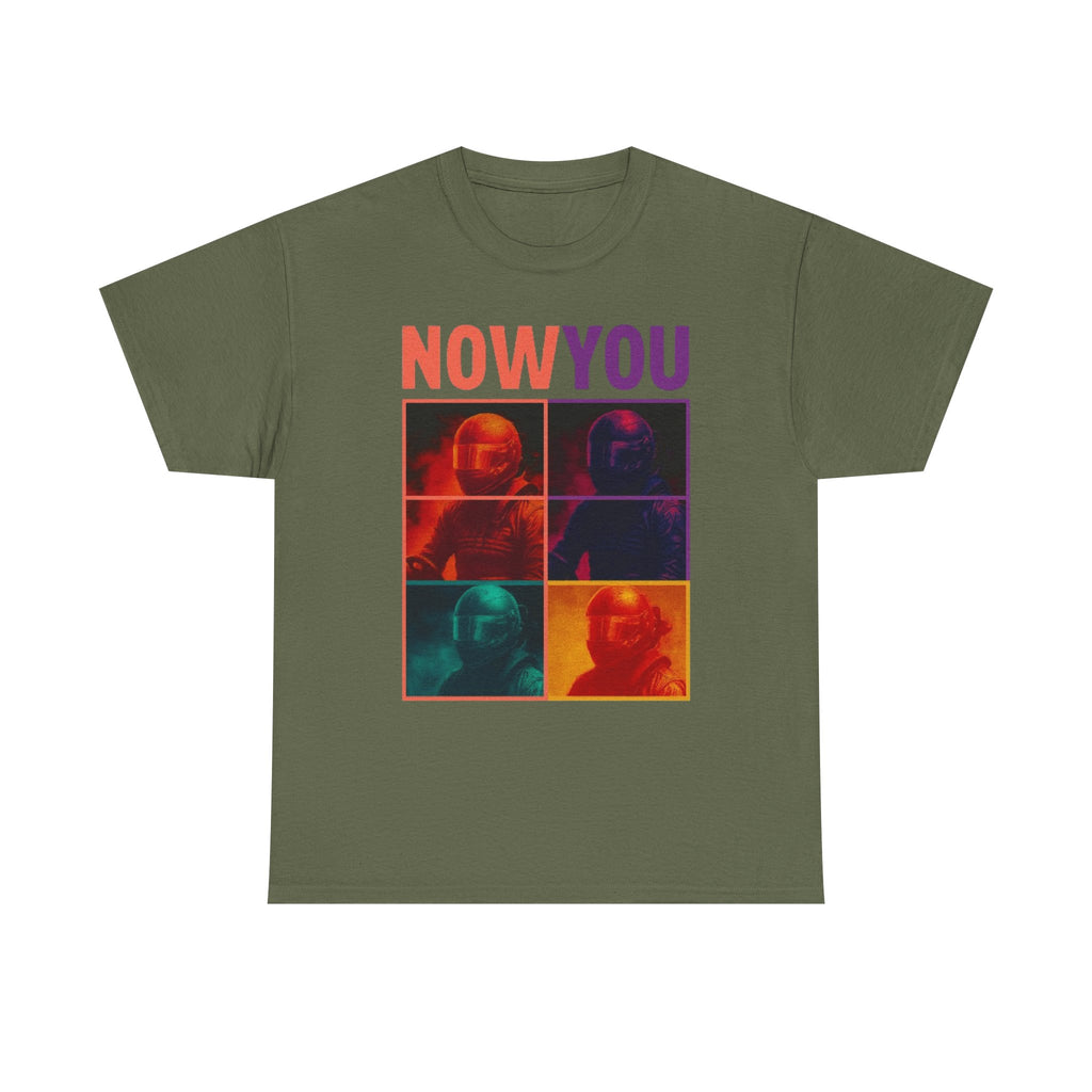 Now You Pop Art Tee — Retro Color-Block Portrait Cotton T-Shirt | Premium Streetwear