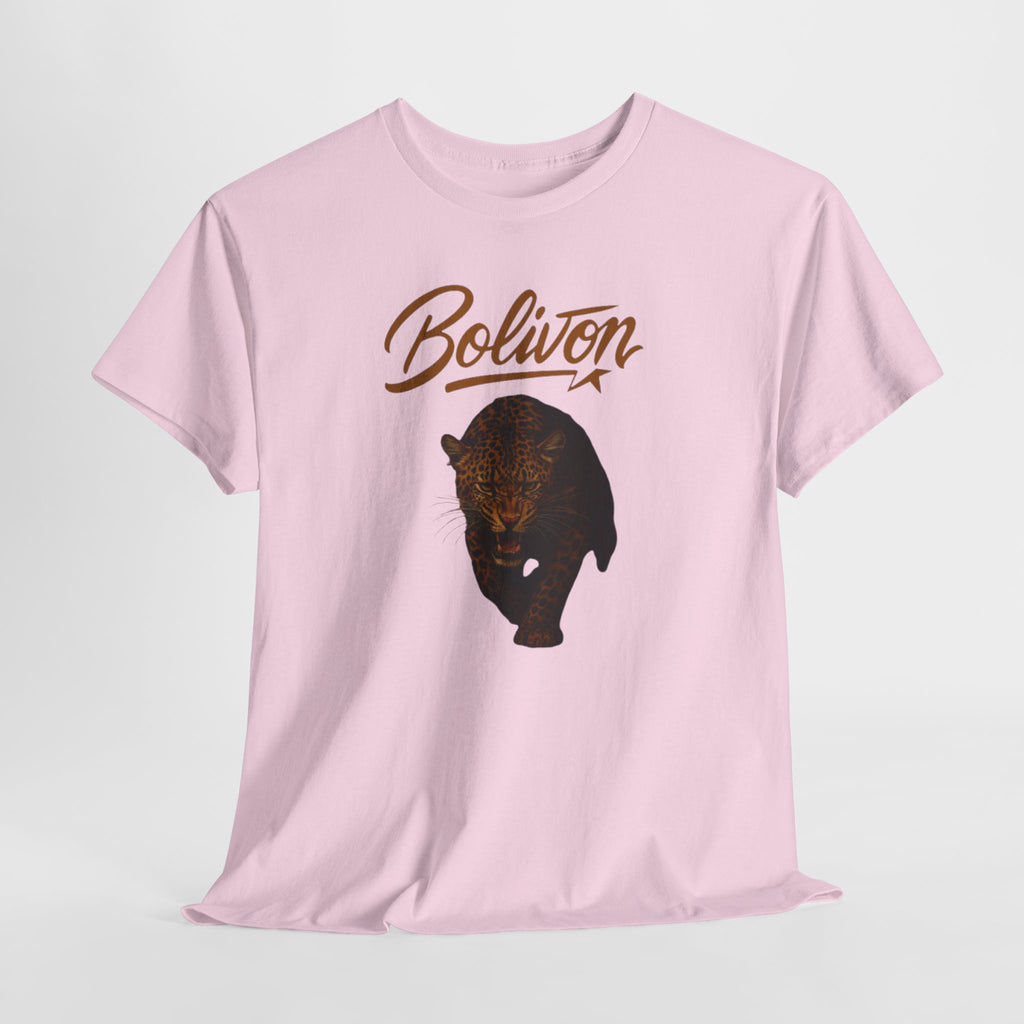 Bolivon Leopard Graphic Tee — Vintage Script Nature T-Shirt | Premium Streetwear