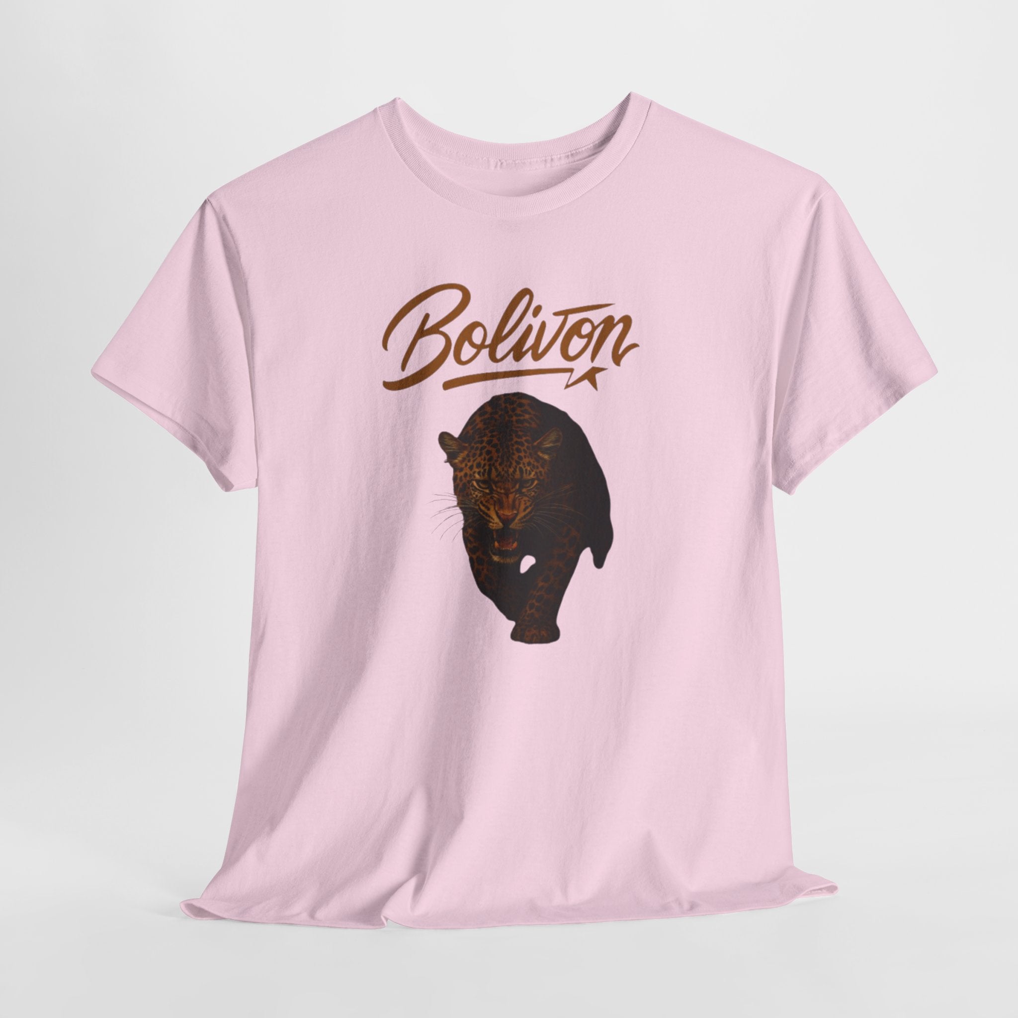 Bolivon Leopard Graphic Tee — Vintage Script Nature T-Shirt | Premium Streetwear