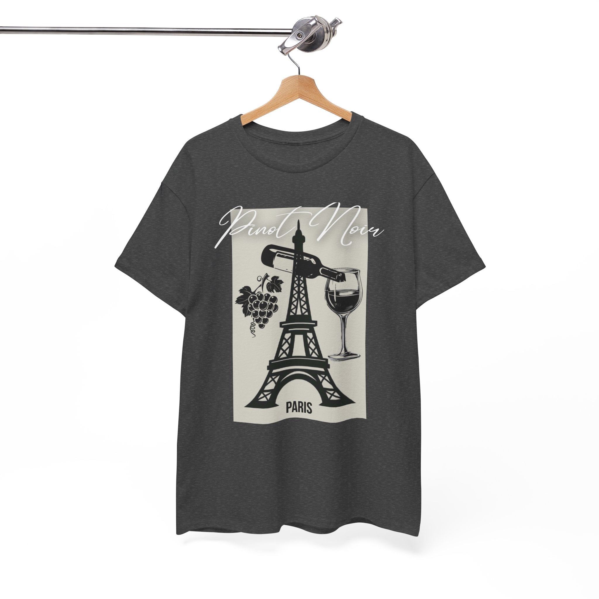 Paris Wine Tee — "Pinot Noir" Eiffel Tower Wine Glass T-Shirt | Premium Streetwear