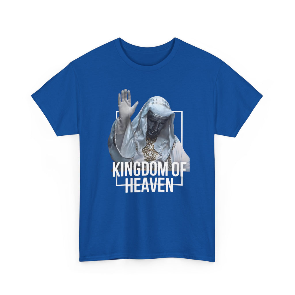 King Baldwin Graphic Tee — Kingdom of Heaven Religious Statue Design | Premium Streetwear