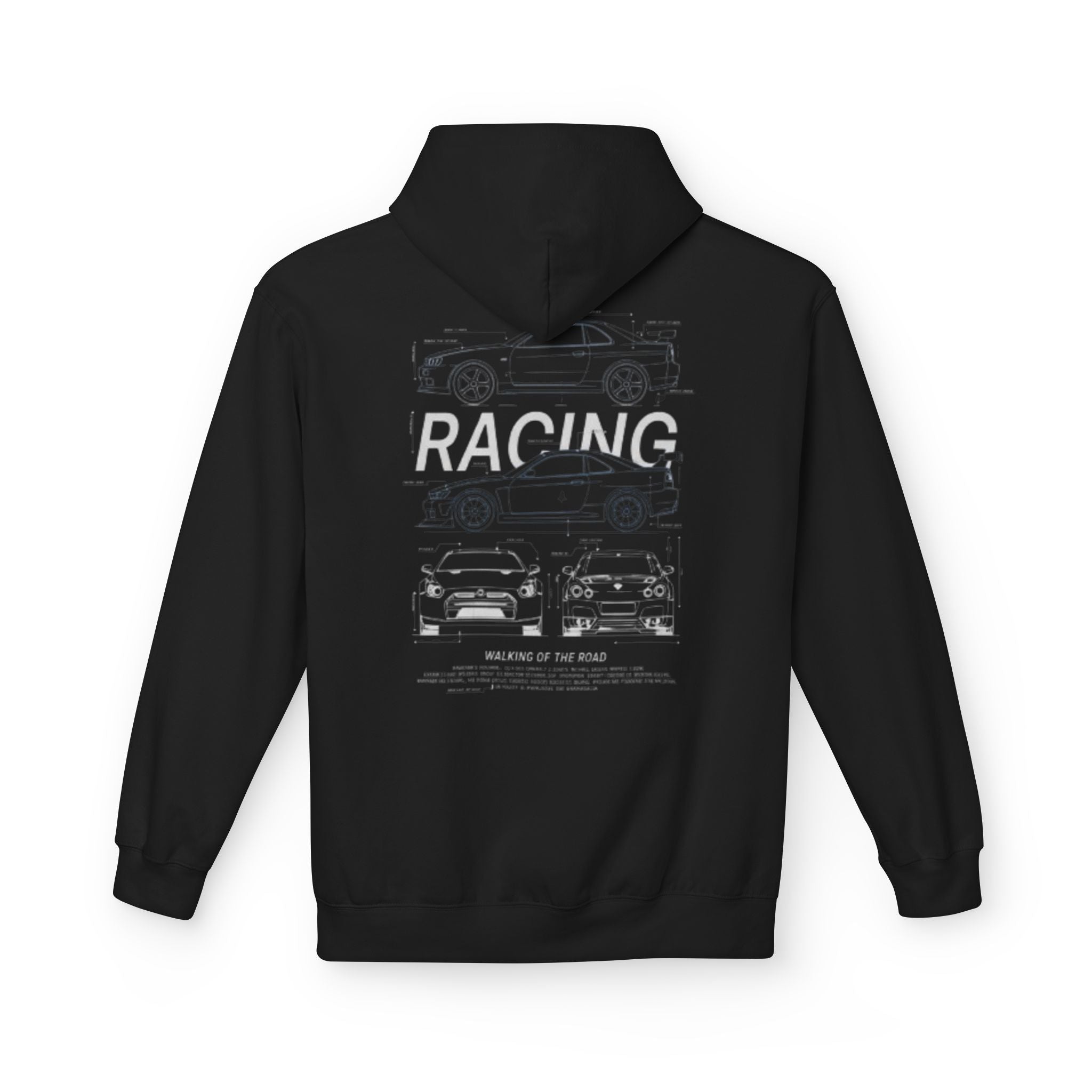 Racing Motors Hoodie — Vintage Track Cars Graphic Pullover