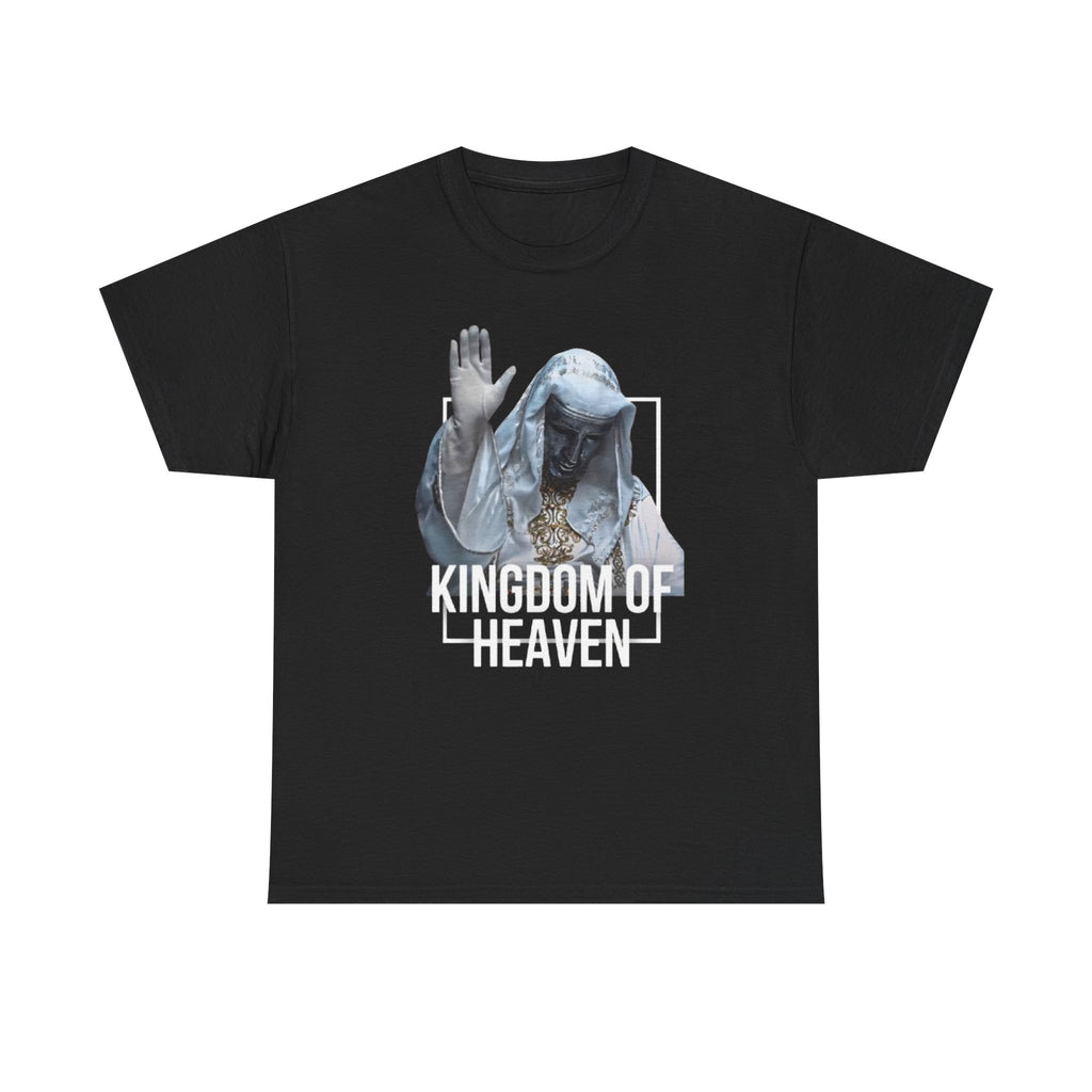King Baldwin Graphic Tee — Kingdom of Heaven Religious Statue Design | Premium Streetwear