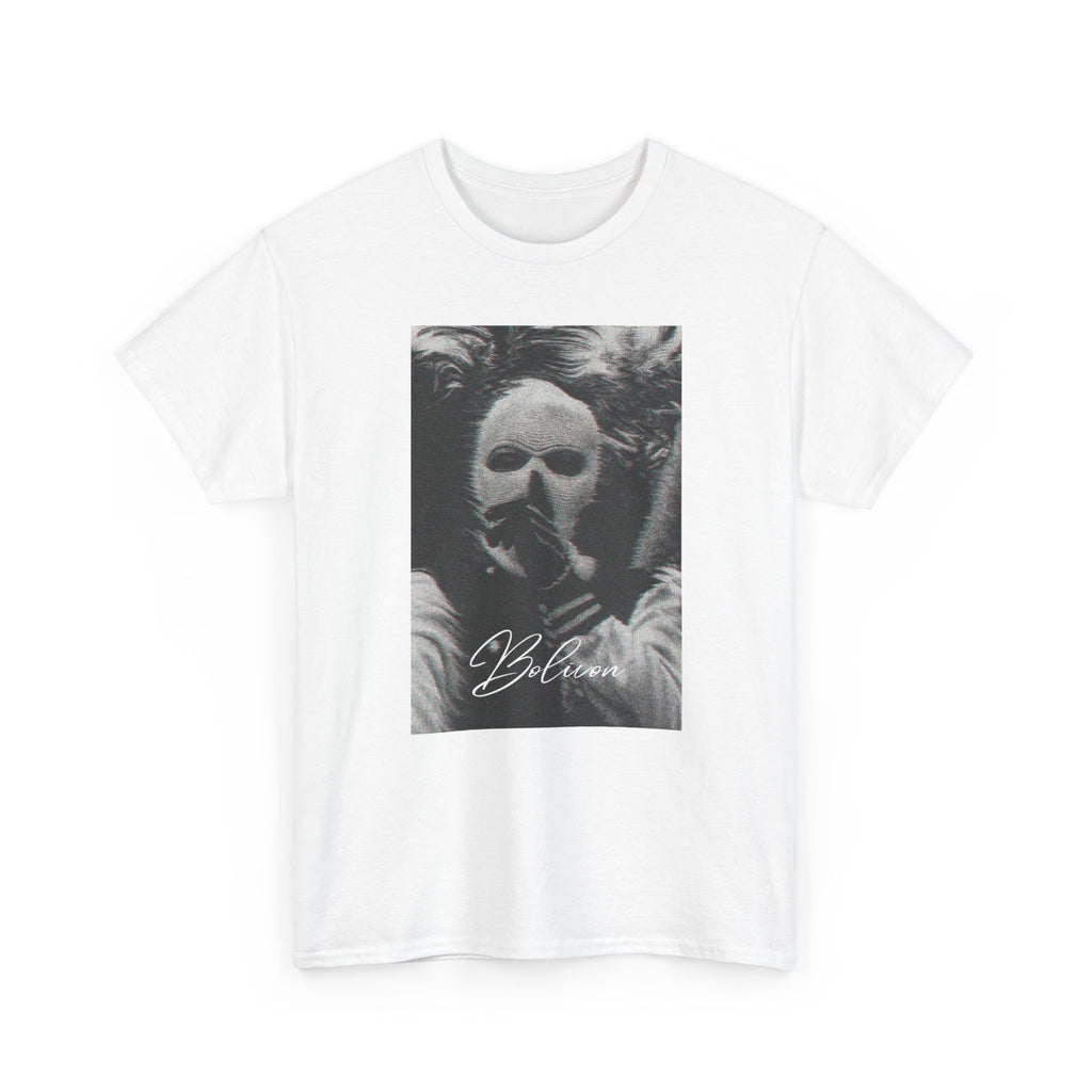 Signal Noise Graphic Tee — Distorted Balaclava Print | Premium Streetwear