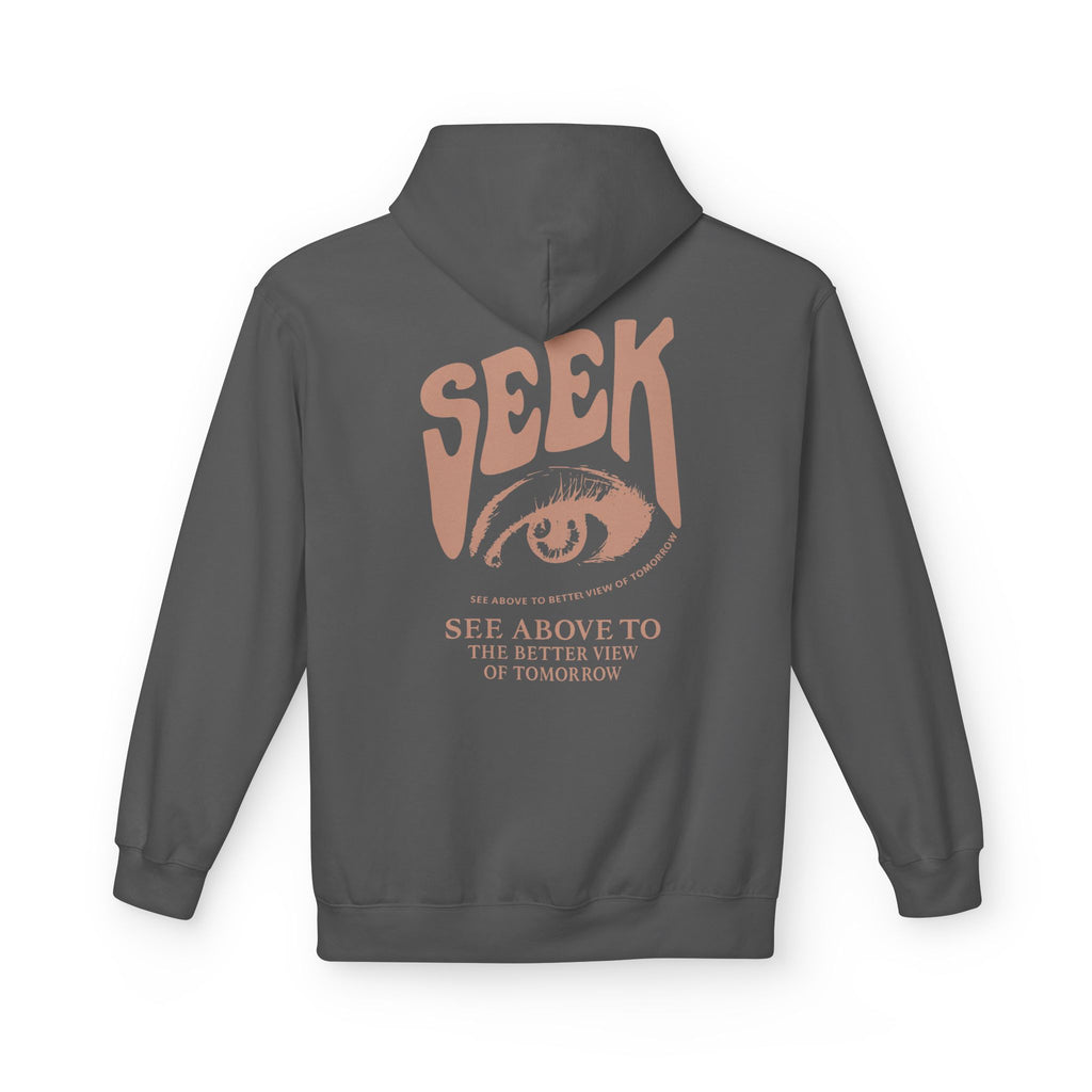 SEEK Eye Graphic Hoodie — Inspirational Vision Fleece Pullover | Premium Streetwear