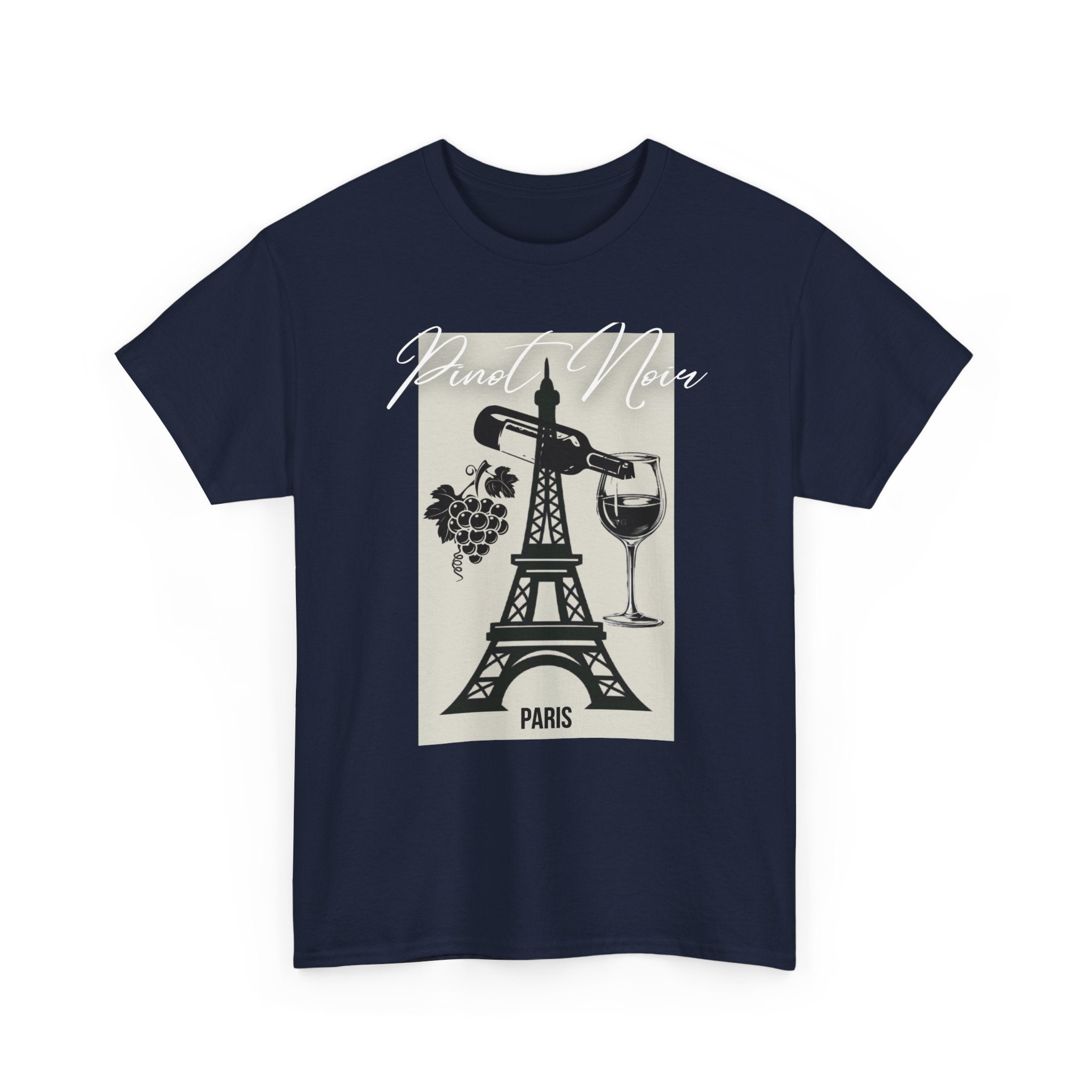 Paris Wine Tee — "Pinot Noir" Eiffel Tower Wine Glass T-Shirt | Premium Streetwear
