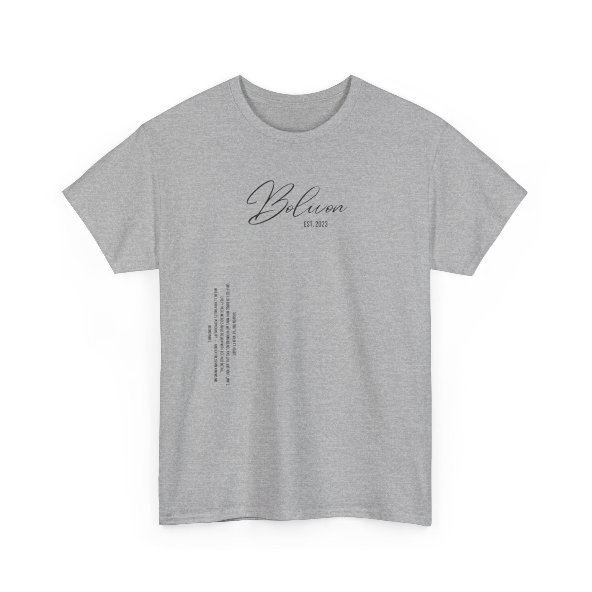 White Bolivon Designer Tee — Exclusive Minimal Graphic T-Shirt | Premium Streetwear