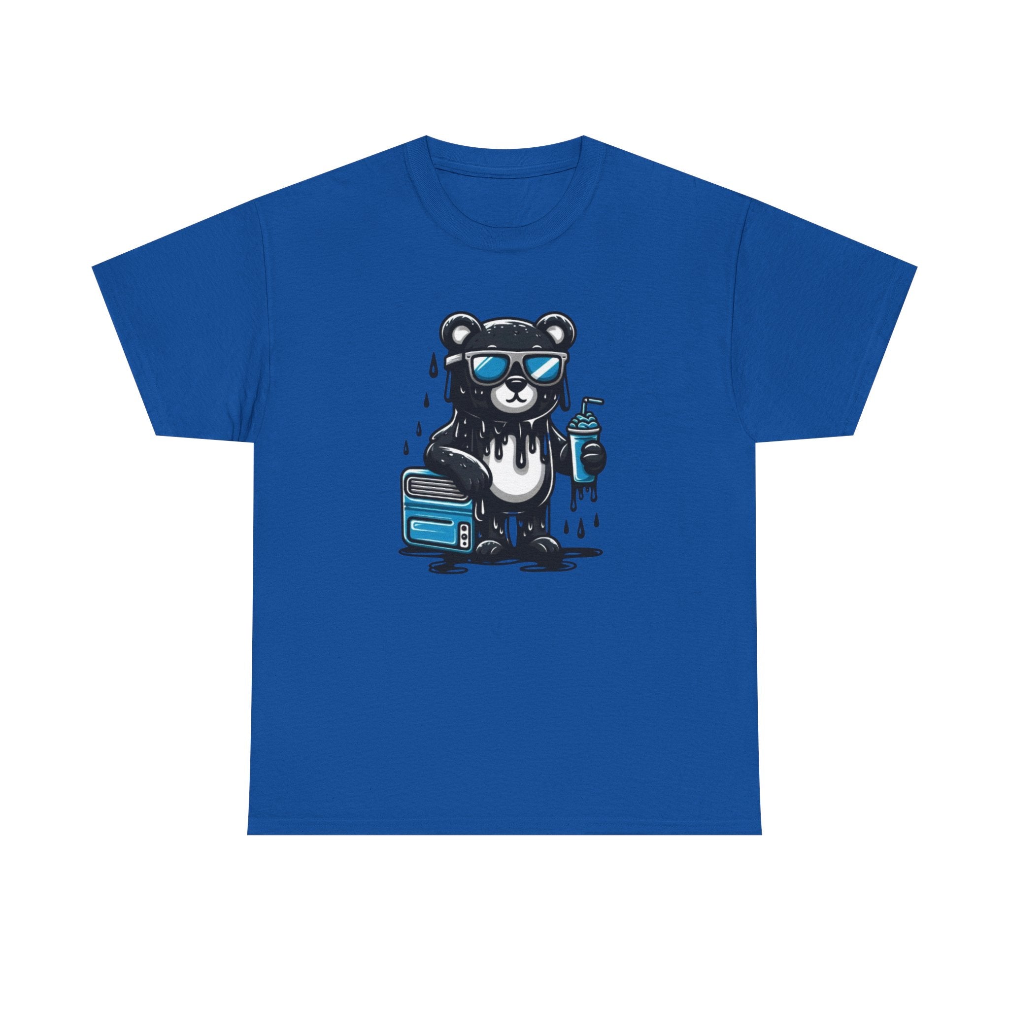 Cool Drip Bear T‑Shirt – Sunglasses Panda with Paint Can Graphic Tee Streetwear Style