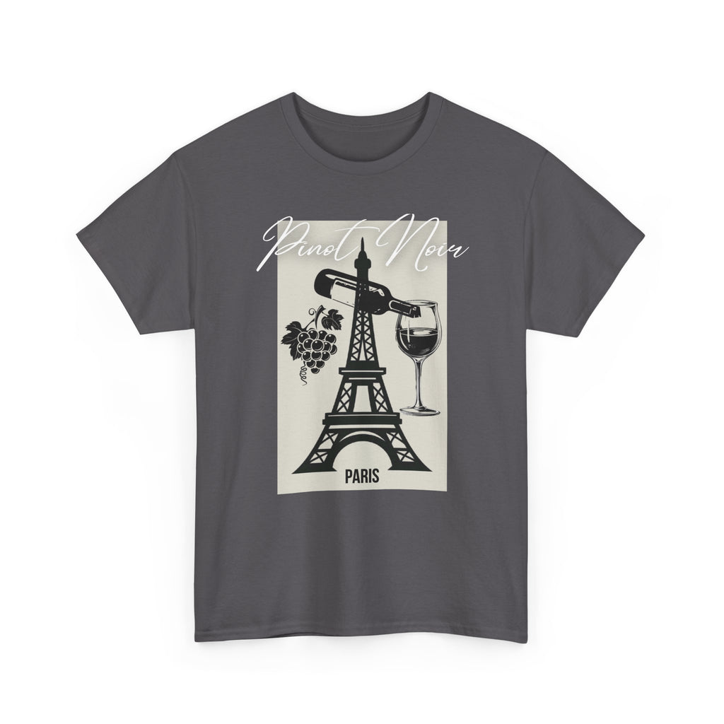 Paris Wine Tee — "Pinot Noir" Eiffel Tower Wine Glass T-Shirt | Premium Streetwear