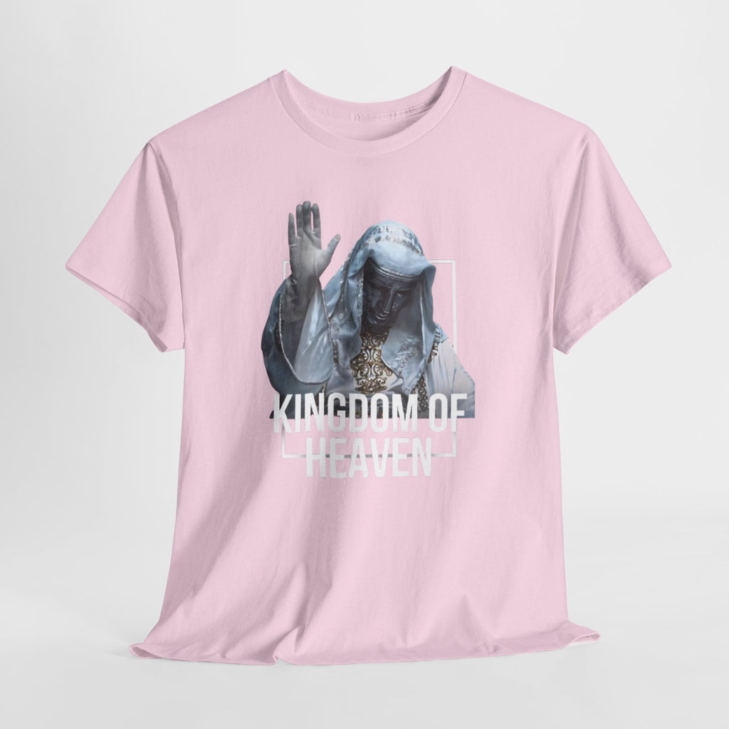 King Baldwin Graphic Tee — Kingdom of Heaven Religious Statue Design | Premium Streetwear