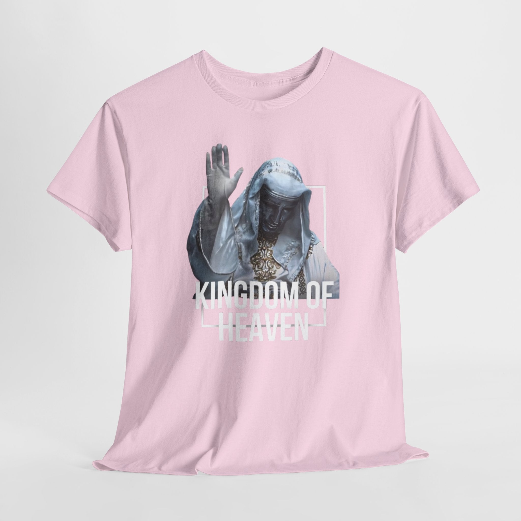 King Baldwin Graphic Tee — Kingdom of Heaven Religious Statue Design | Premium Streetwear