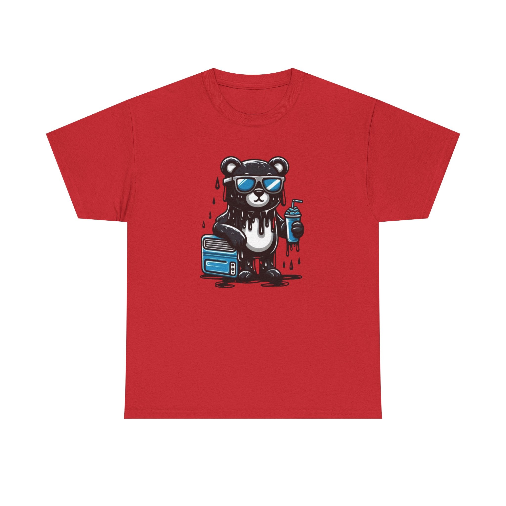 Cool Drip Bear T‑Shirt – Sunglasses Panda with Paint Can Graphic Tee Streetwear Style