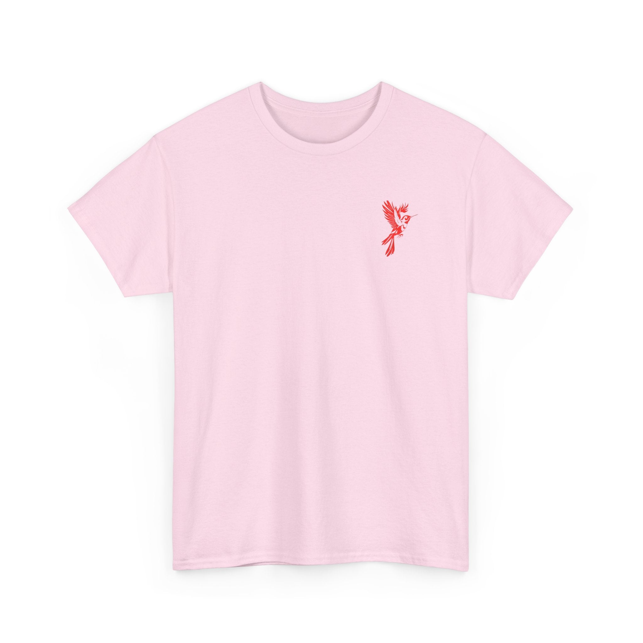 Ascend Red Dove T-Shirt — Minimal Chest Logo & Bold Back Print | Premium Streetwear