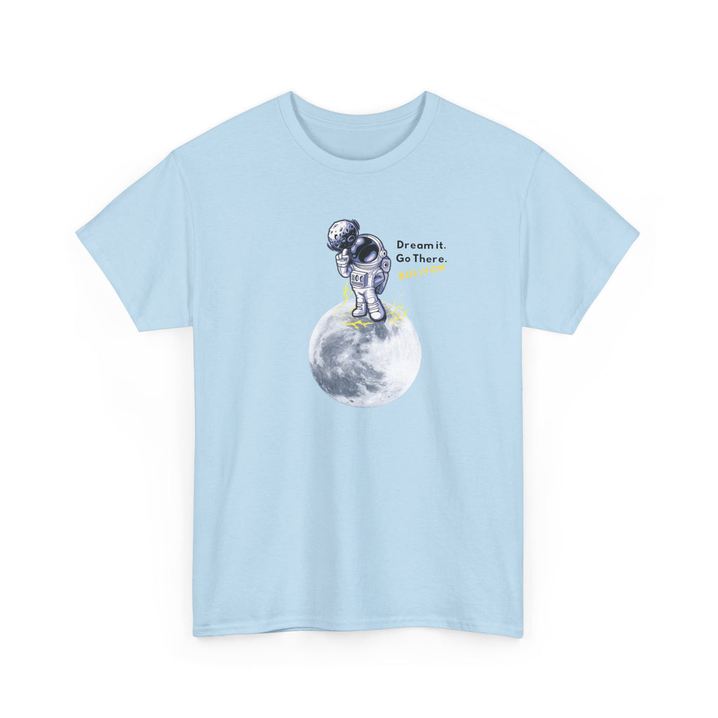 Astronaut on Moon T-Shirt — 'Dream it. Go there.' Space Graphic Tee | Premium Streetwear
