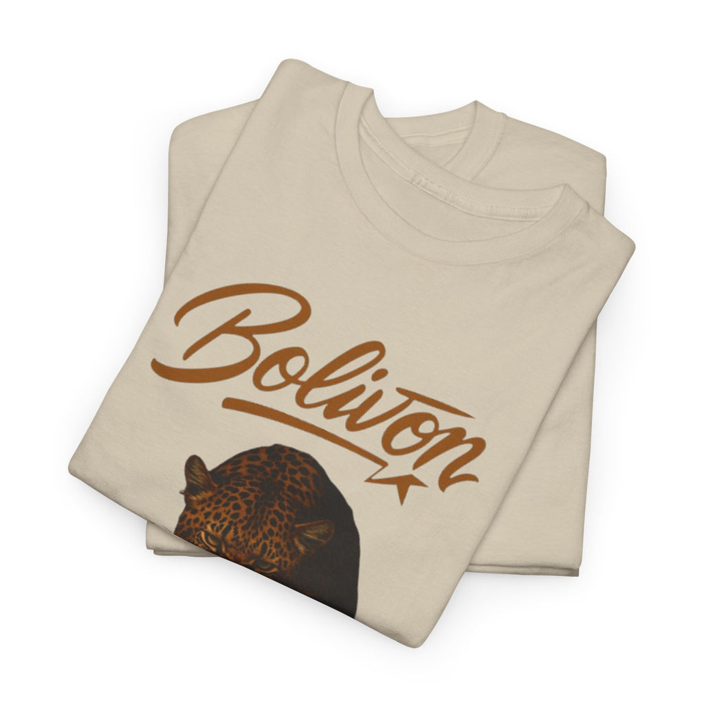 Bolivon Leopard Graphic Tee — Vintage Script Nature T-Shirt | Premium Streetwear