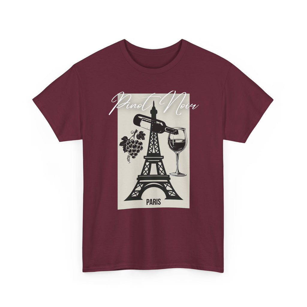 Paris Wine Tee — "Pinot Noir" Eiffel Tower Wine Glass T-Shirt | Premium Streetwear