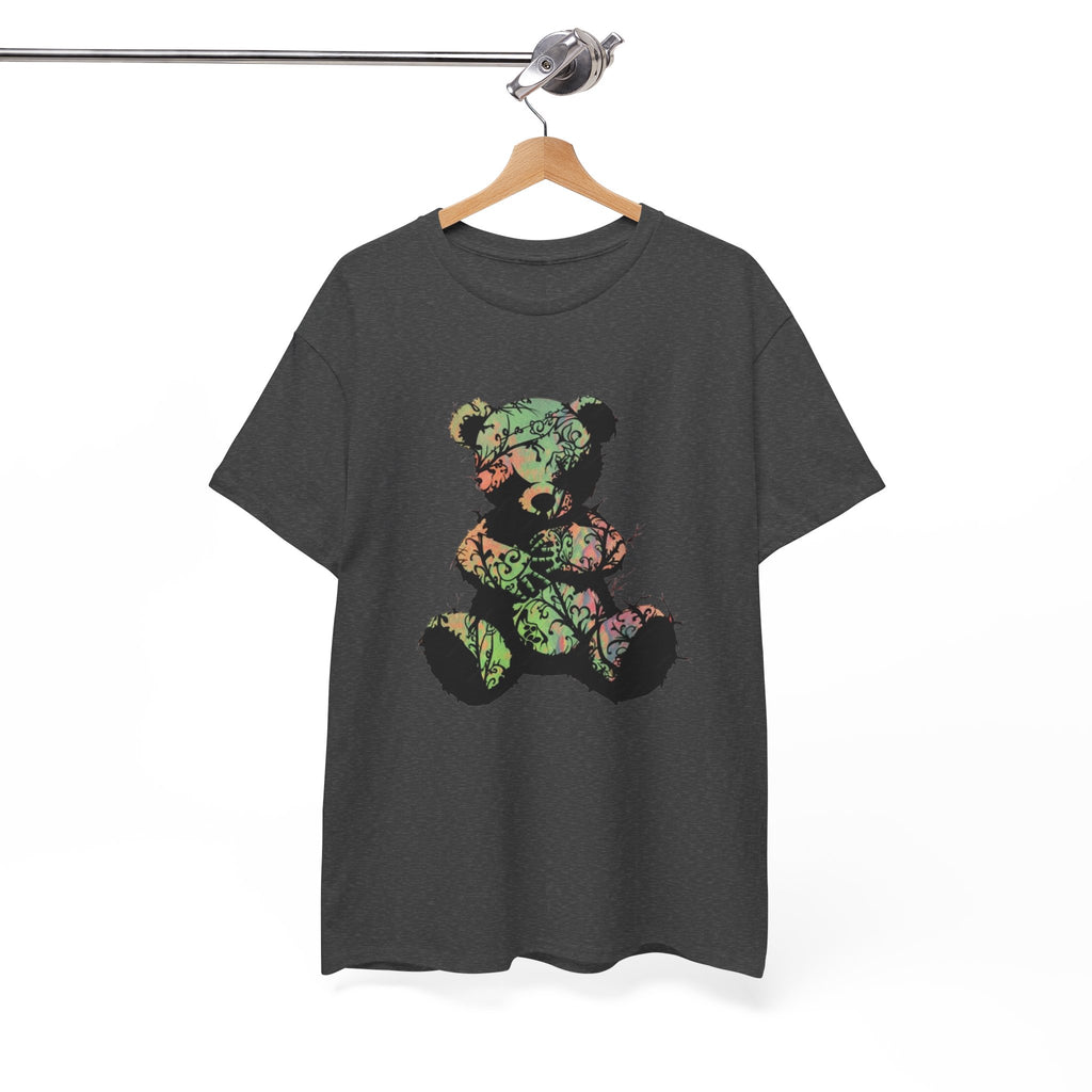 Teddy Bear Graphic Tee — Floral Patchwork Plush Design | Premium Streetwear