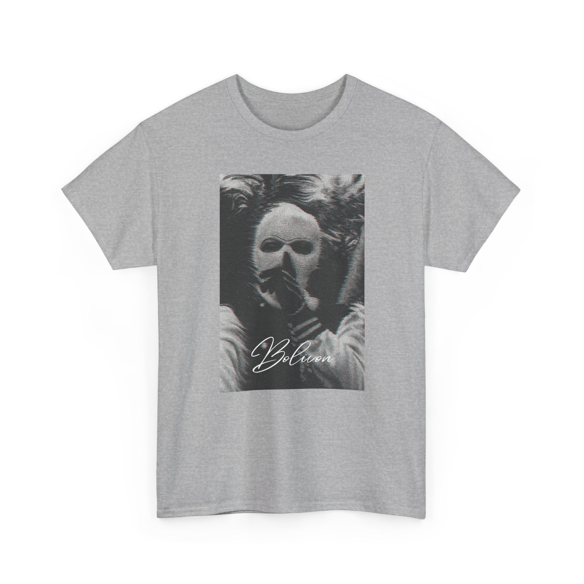 Signal Noise Graphic Tee — Distorted Balaclava Print | Premium Streetwear