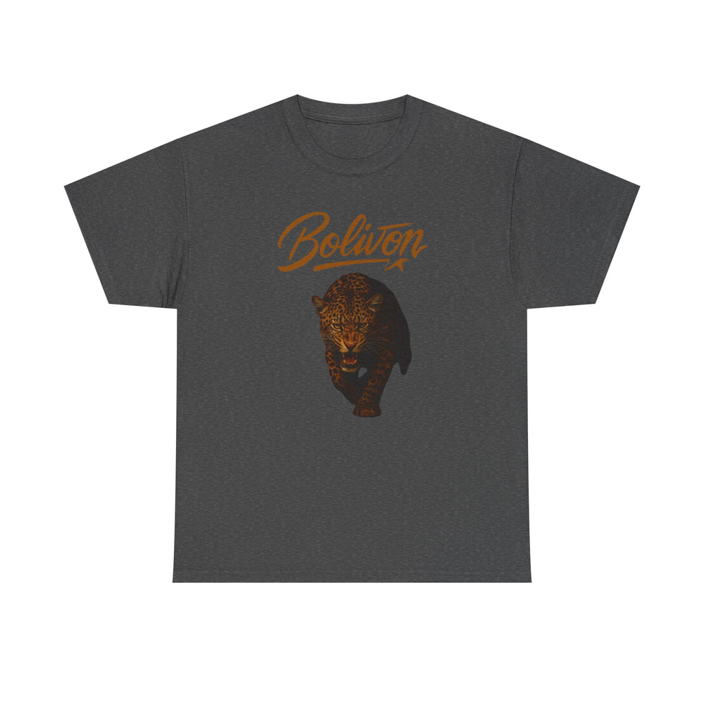 Bolivon Leopard Graphic Tee — Vintage Script Nature T-Shirt | Premium Streetwear