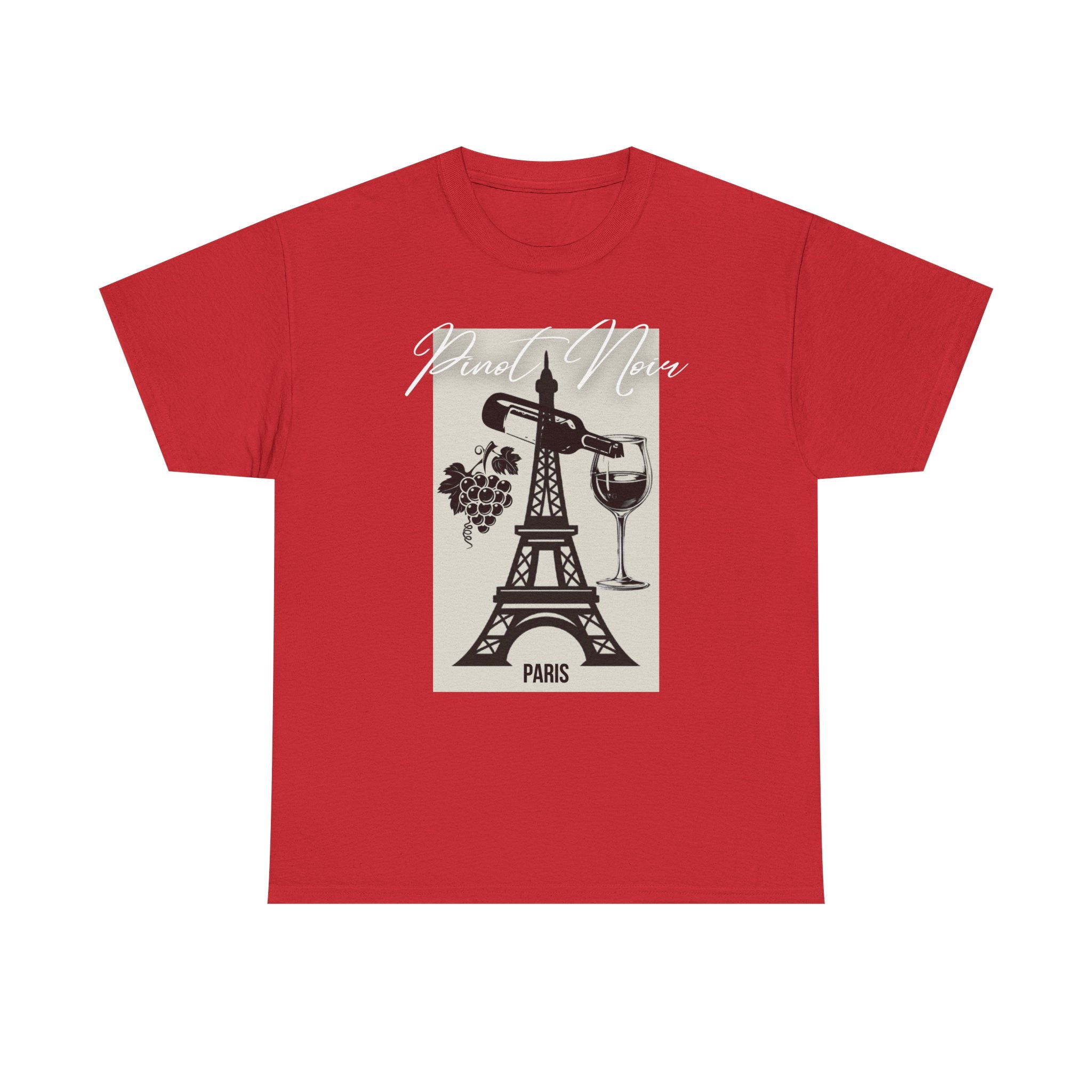 Paris Wine Tee — "Pinot Noir" Eiffel Tower Wine Glass T-Shirt | Premium Streetwear
