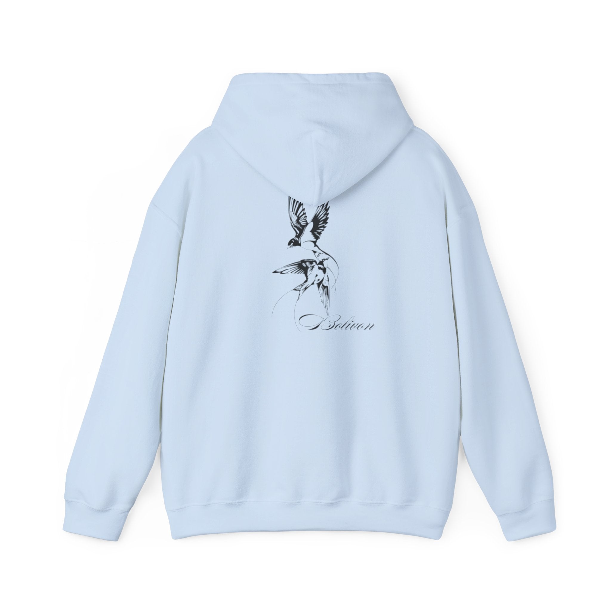 Dove Flight Hoodie — Minimal Black Bird Illustration Pullover | Premium Streetwear