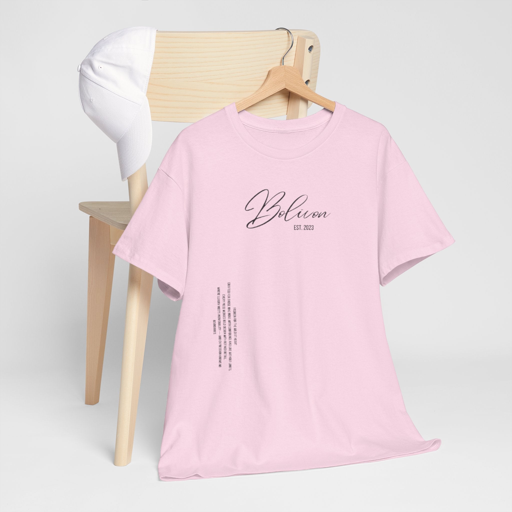 White Bolivon Designer Tee — Exclusive Minimal Graphic T-Shirt | Premium Streetwear