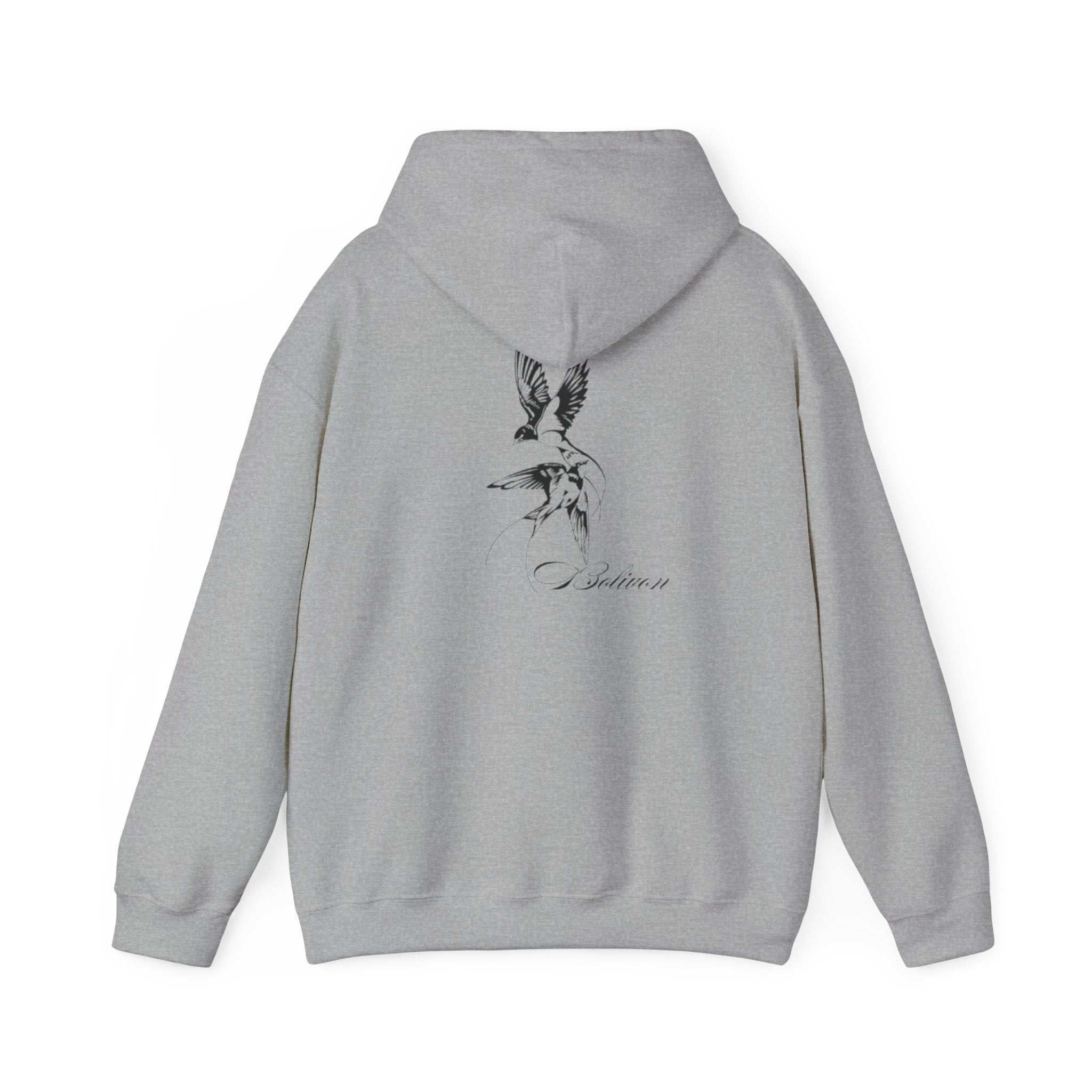 Dove Flight Hoodie — Minimal Black Bird Illustration Pullover | Premium Streetwear