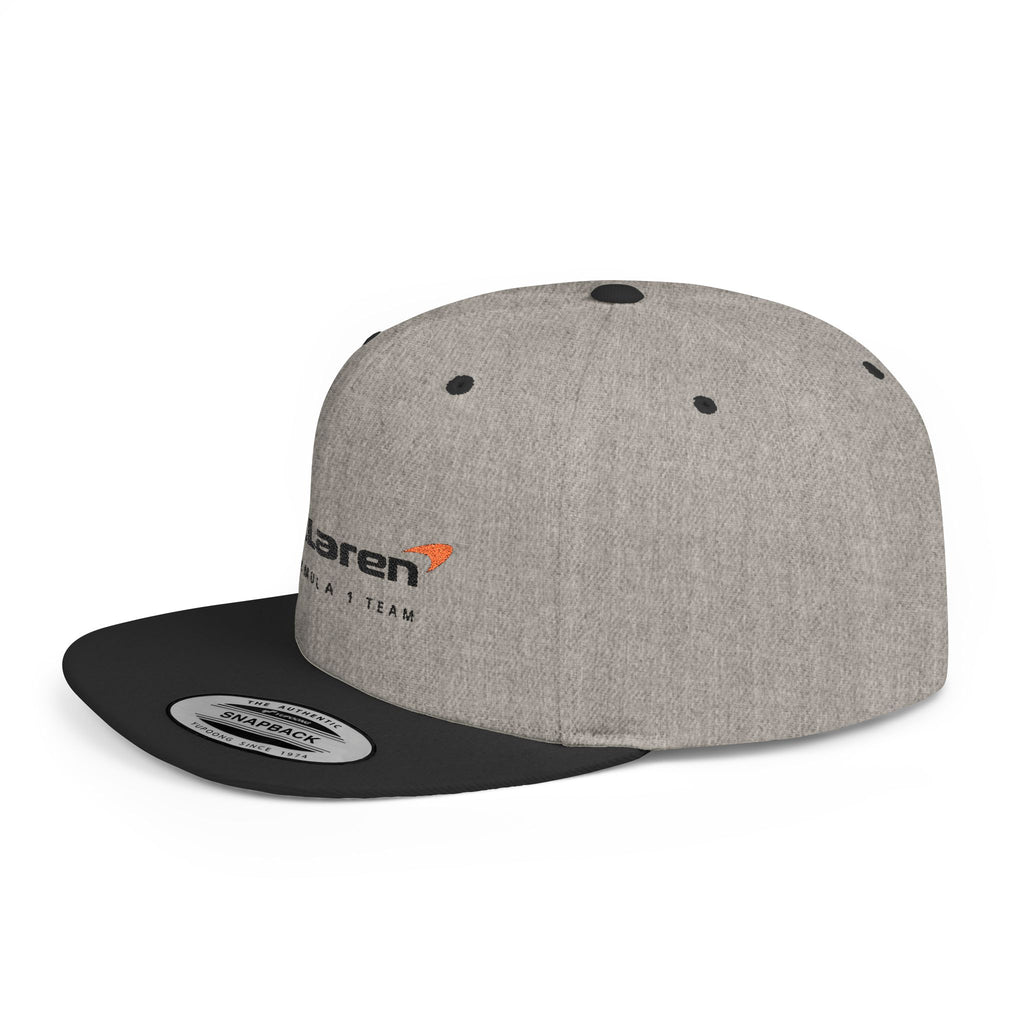 McLaren Formula 1 Flat Bill Snapback Cap, Racing Hat, Motorsport Gear, Gift for Car Lovers, Summer Accessories