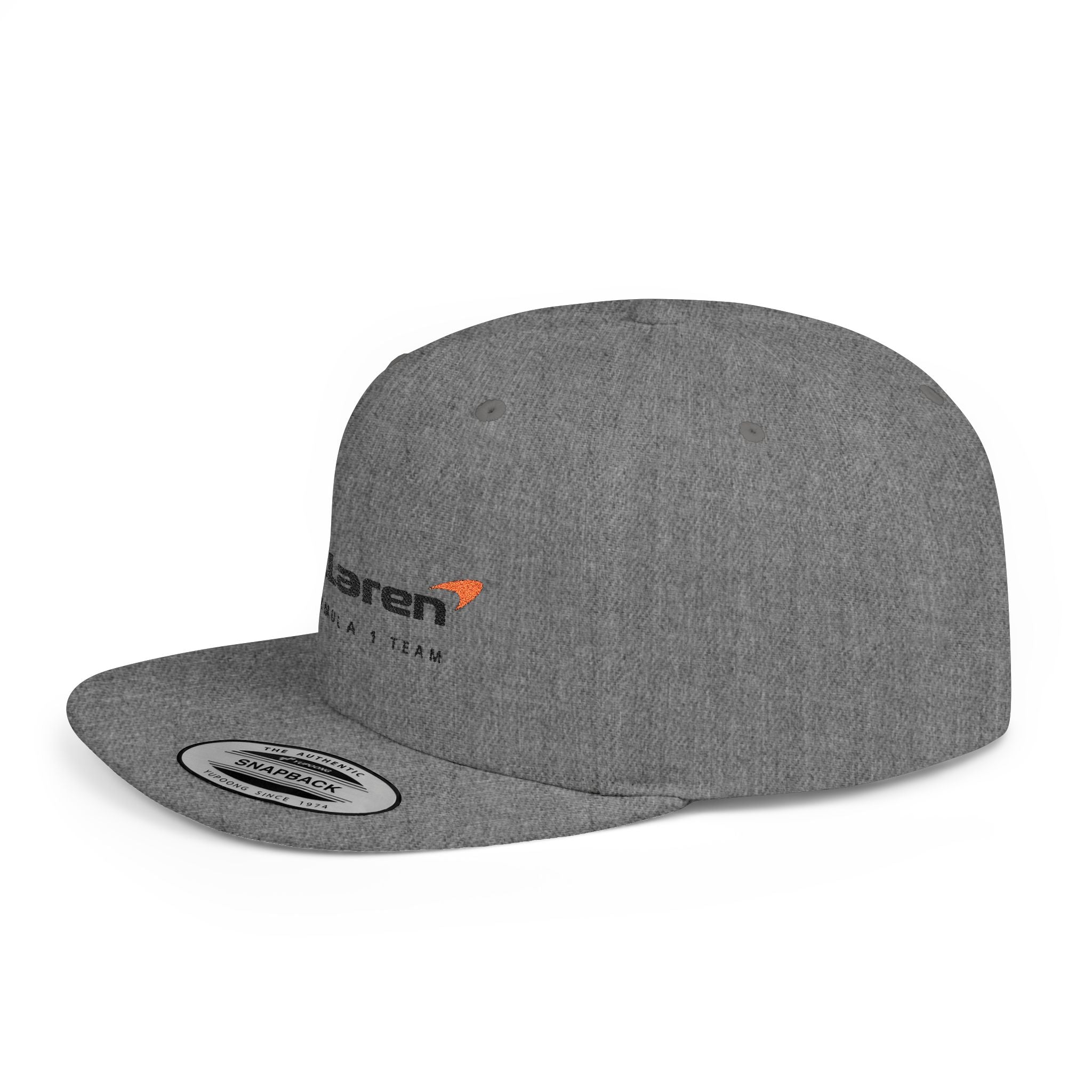 McLaren Formula 1 Flat Bill Snapback Cap, Racing Hat, Motorsport Gear, Gift for Car Lovers, Summer Accessories