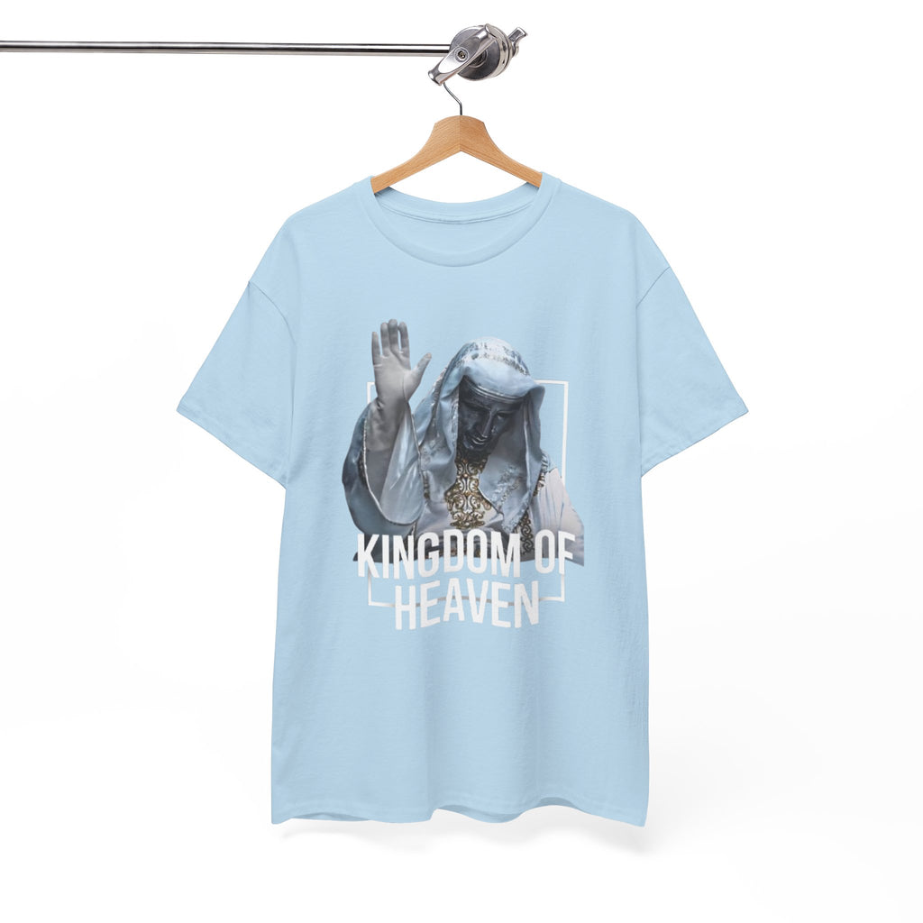 King Baldwin Graphic Tee — Kingdom of Heaven Religious Statue Design | Premium Streetwear