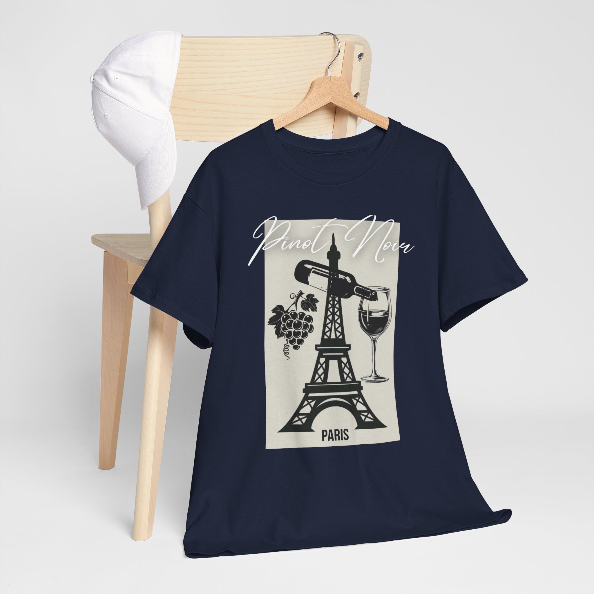 Paris Wine Tee — "Pinot Noir" Eiffel Tower Wine Glass T-Shirt | Premium Streetwear