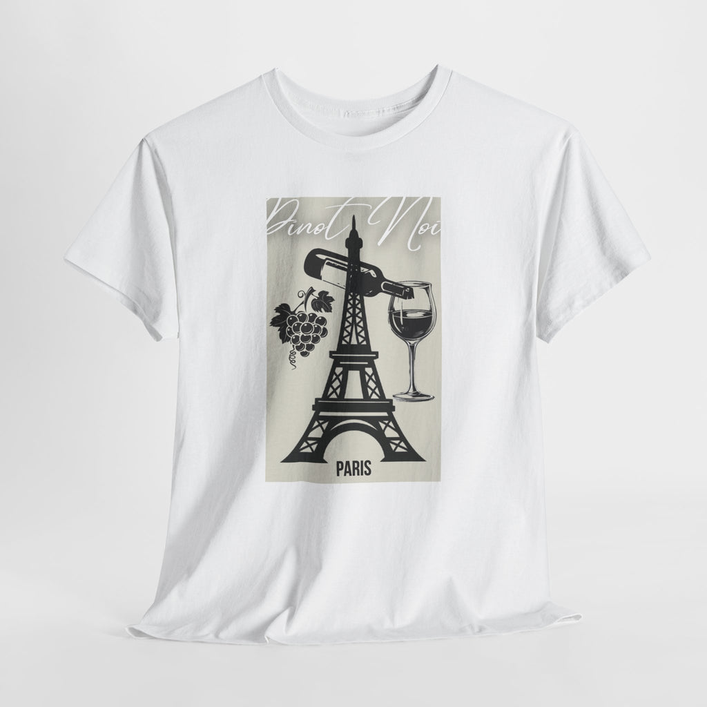 Paris Wine Tee — "Pinot Noir" Eiffel Tower Wine Glass T-Shirt | Premium Streetwear