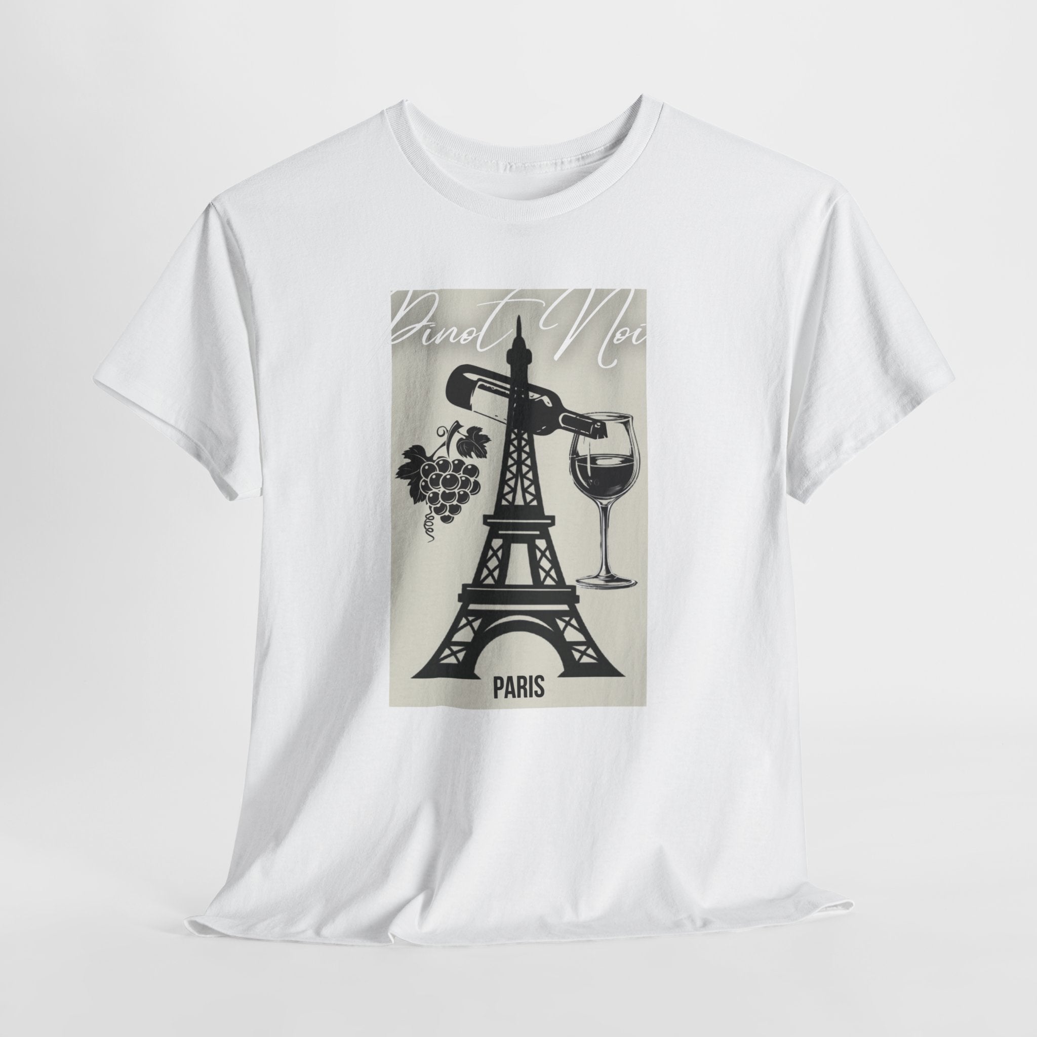 Paris Wine Tee — "Pinot Noir" Eiffel Tower Wine Glass T-Shirt | Premium Streetwear
