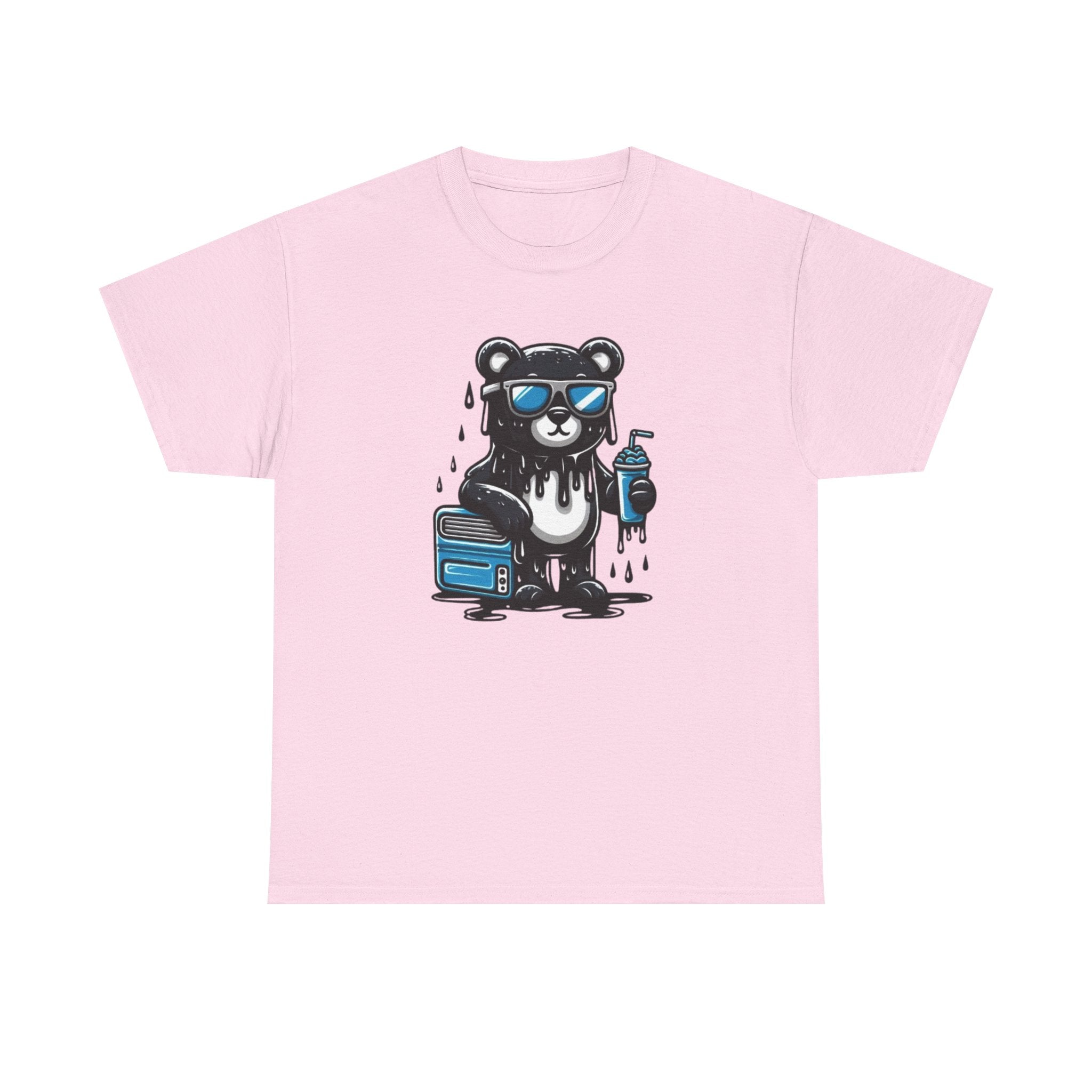 Cool Drip Bear T‑Shirt – Sunglasses Panda with Paint Can Graphic Tee Streetwear Style