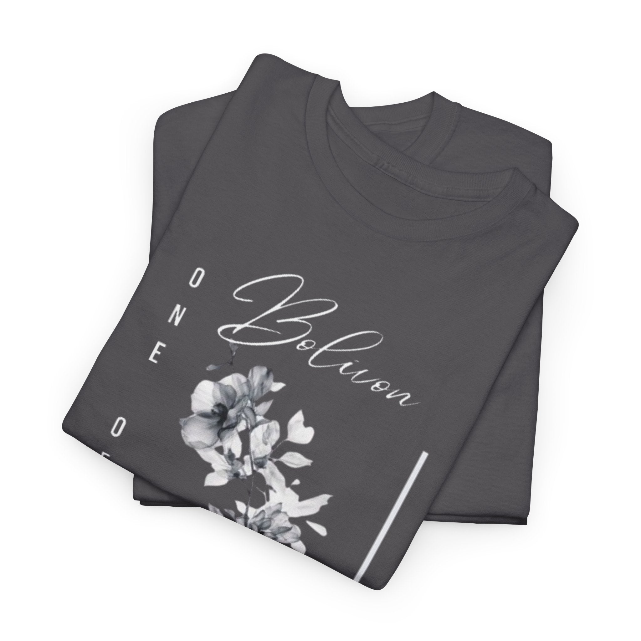 Bolivon Exclusive Floral Serenity Tee — Monochrome Botanical Graphic T-Shirt | Premium Streetwear