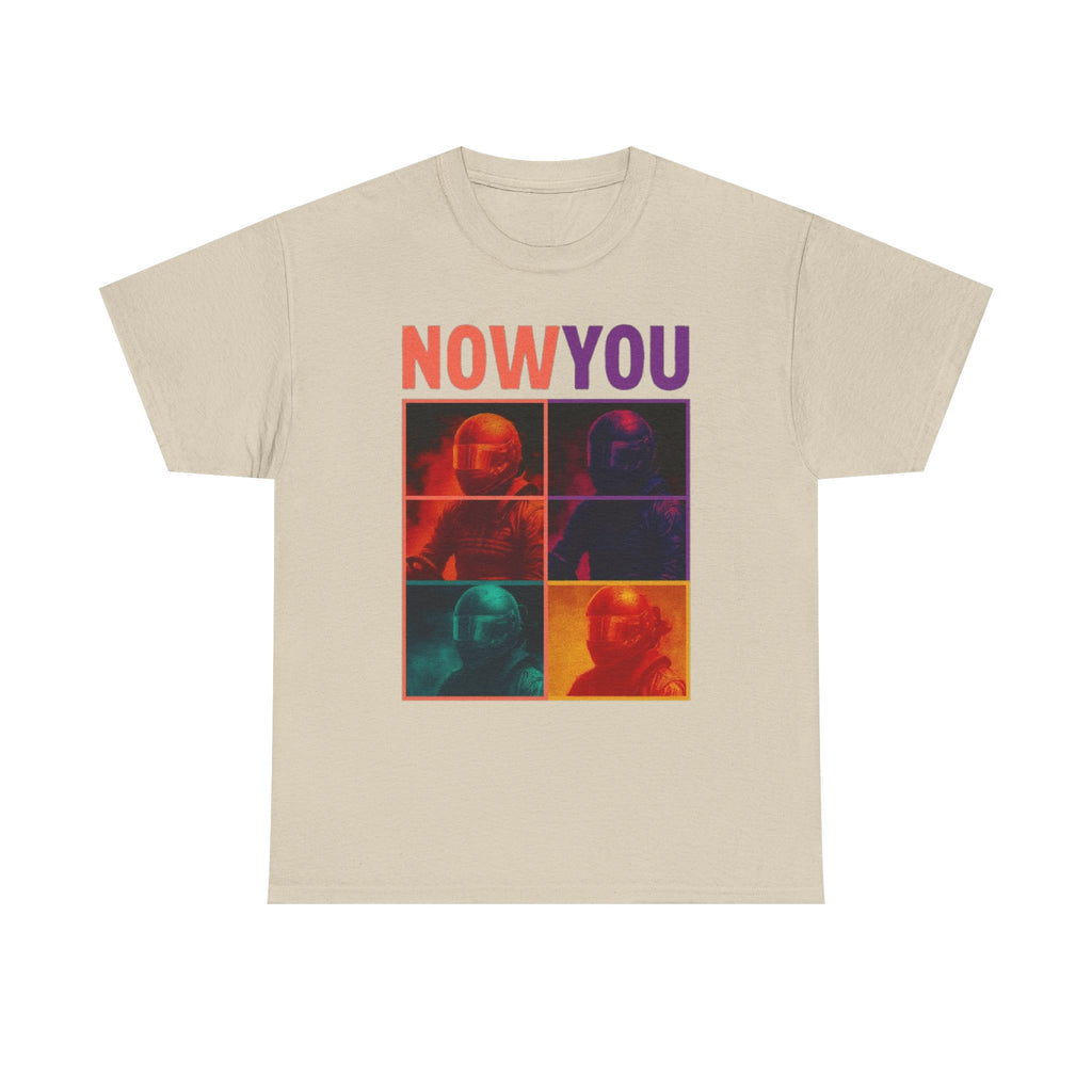 Now You Pop Art Tee — Retro Color-Block Portrait Cotton T-Shirt | Premium Streetwear