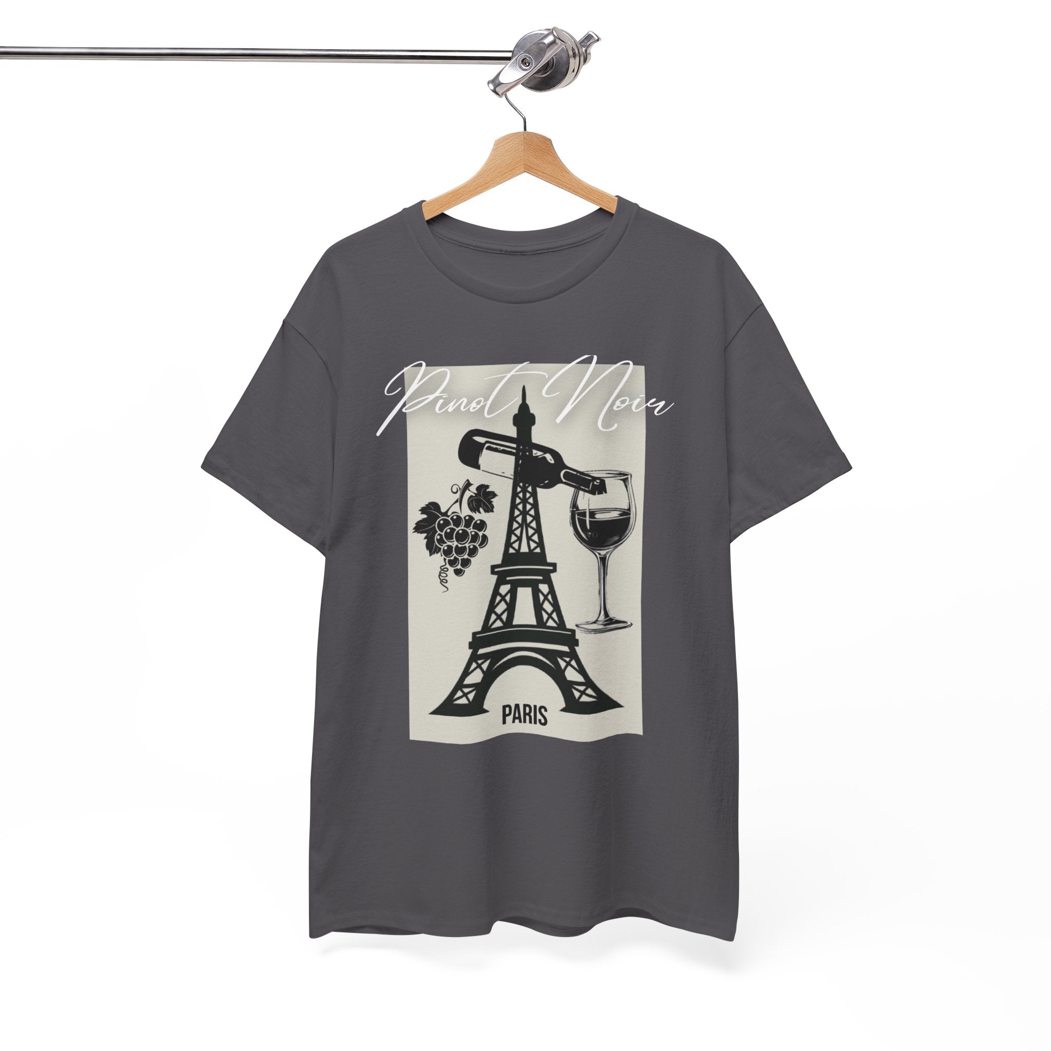 Paris Wine Tee — "Pinot Noir" Eiffel Tower Wine Glass T-Shirt | Premium Streetwear