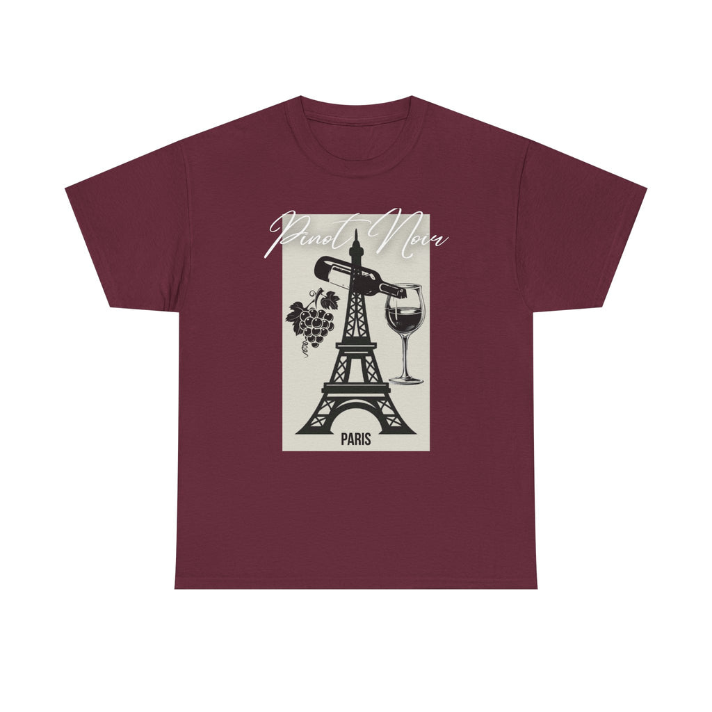 Paris Wine Tee — "Pinot Noir" Eiffel Tower Wine Glass T-Shirt | Premium Streetwear