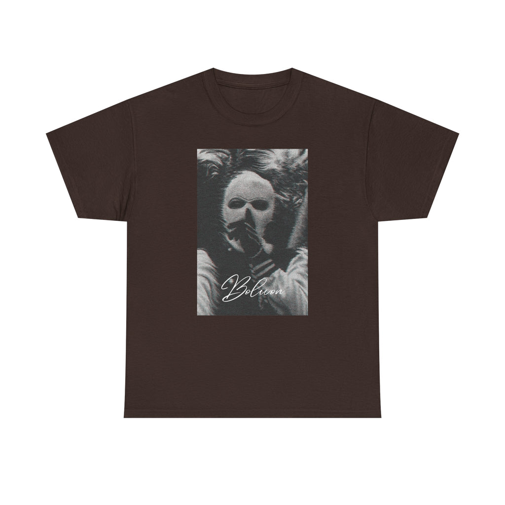 Signal Noise Graphic Tee — Distorted Balaclava Print | Premium Streetwear