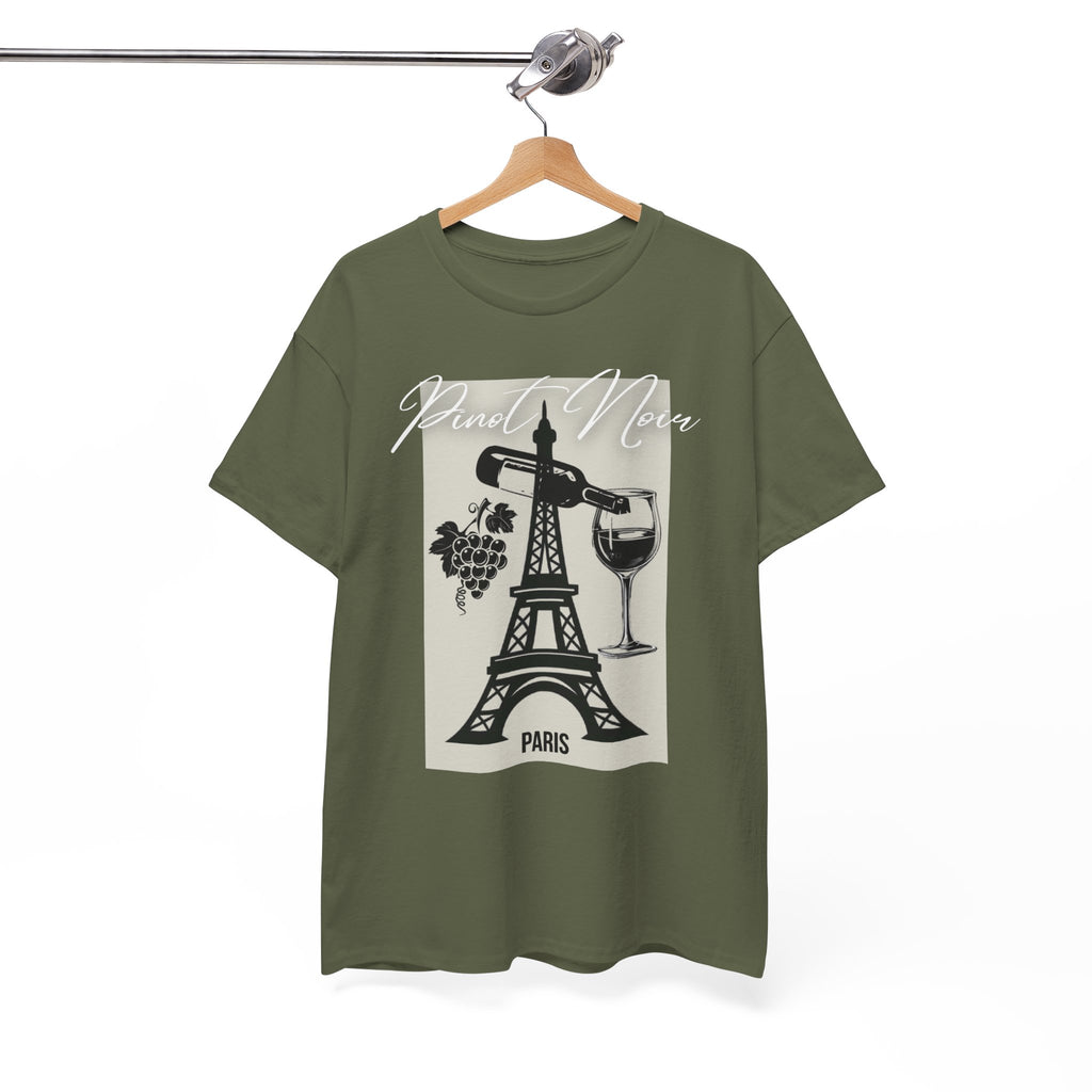 Paris Wine Tee — "Pinot Noir" Eiffel Tower Wine Glass T-Shirt | Premium Streetwear
