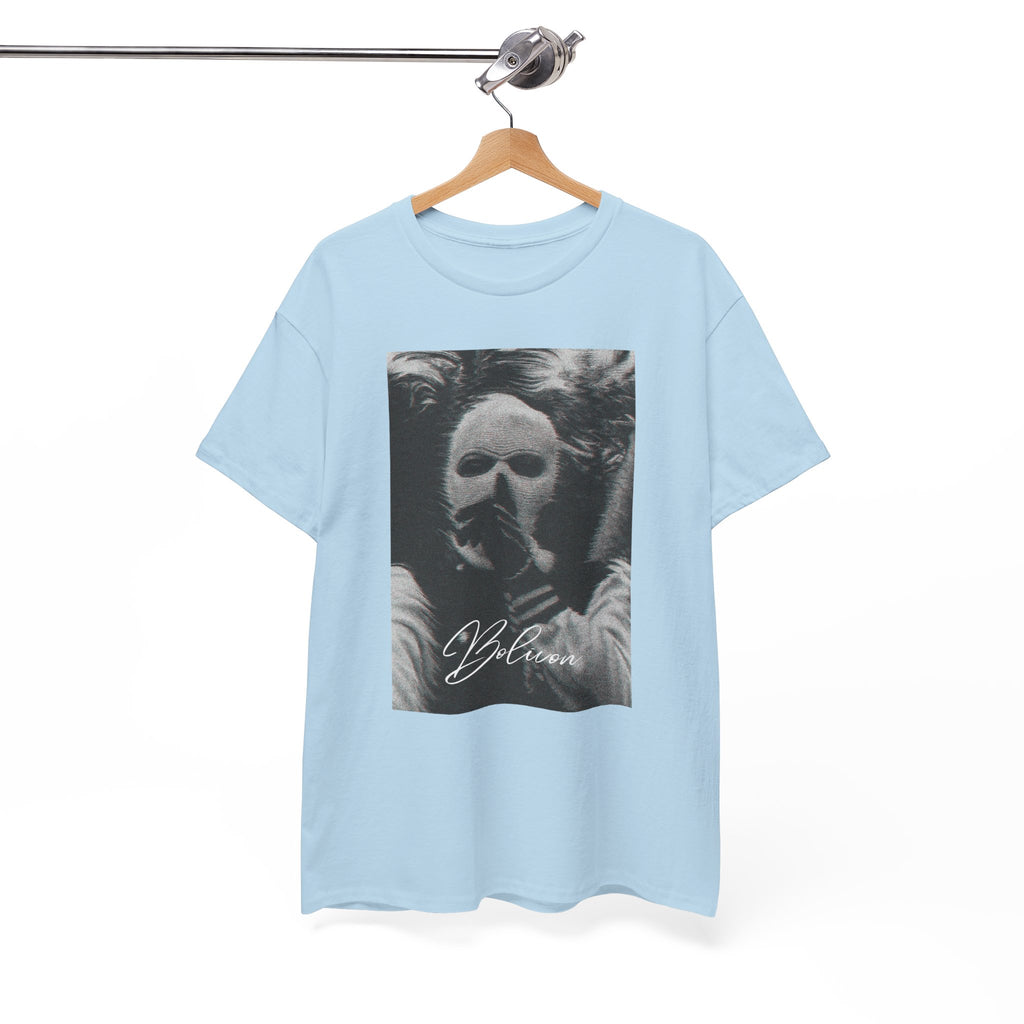 Signal Noise Graphic Tee — Distorted Balaclava Print | Premium Streetwear