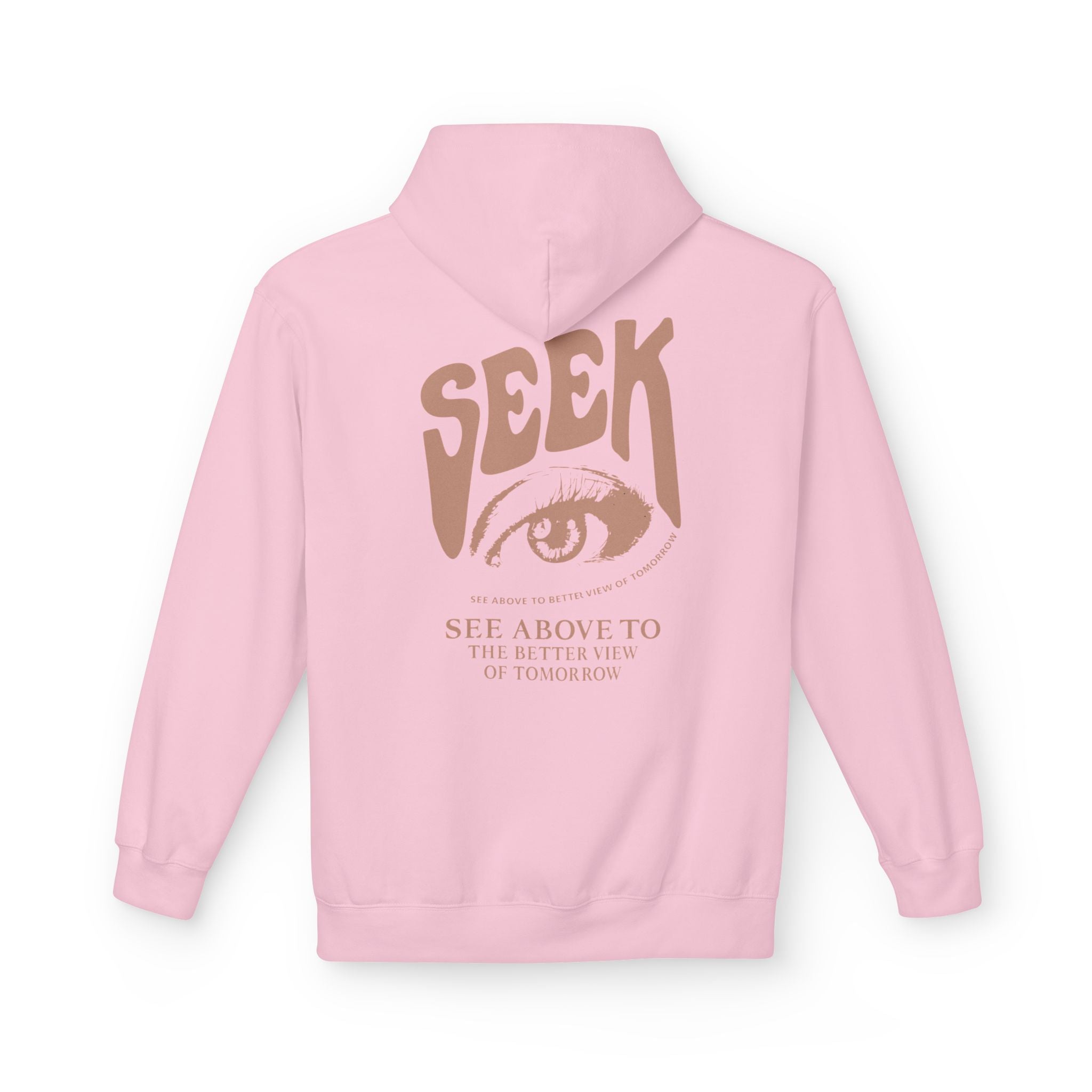 SEEK Eye Graphic Hoodie — Inspirational Vision Fleece Pullover | Premium Streetwear