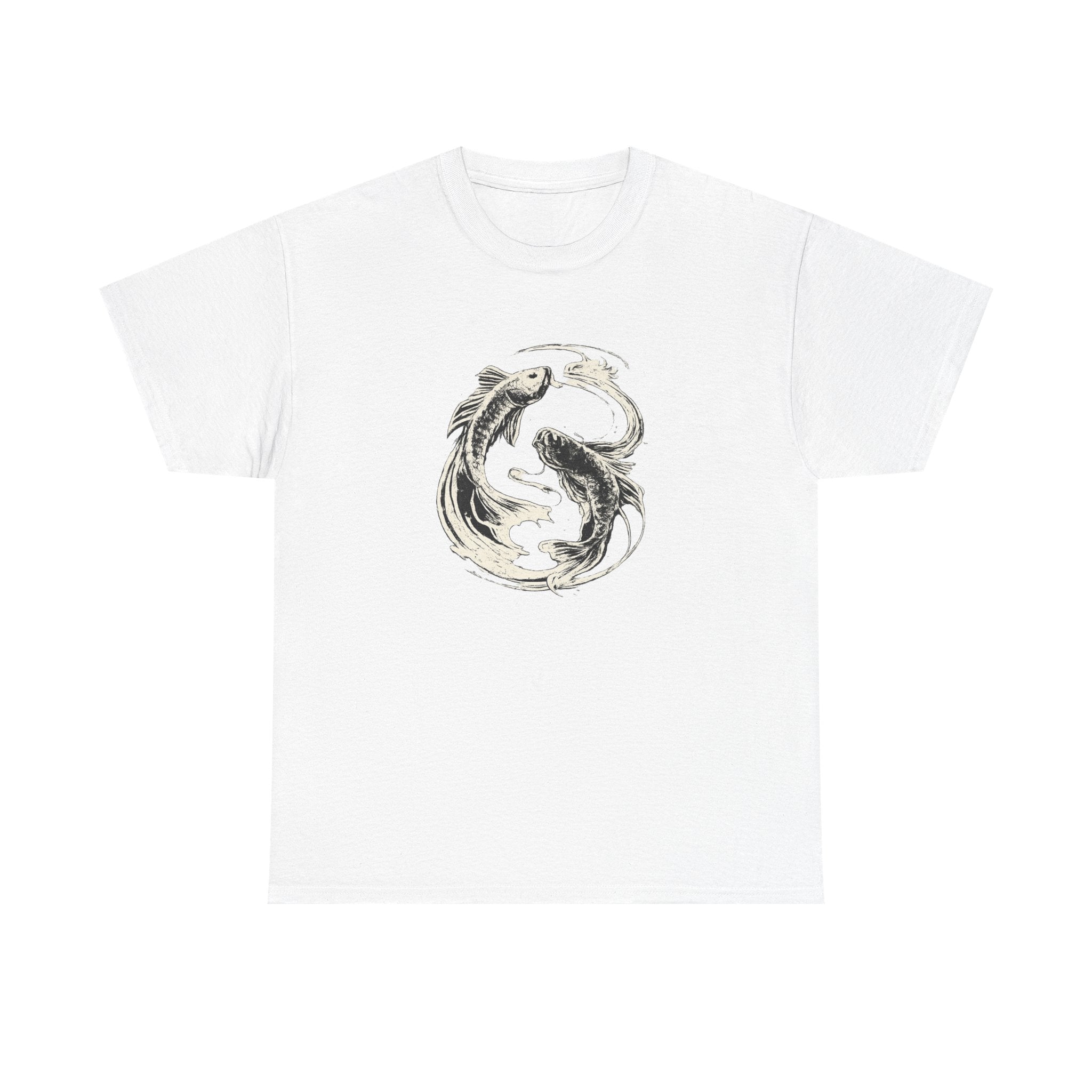 Koi Yin Yang Tee — Minimalist Koi Fish Graphic T-Shirt