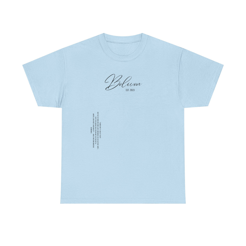 White Bolivon Designer Tee — Exclusive Minimal Graphic T-Shirt | Premium Streetwear