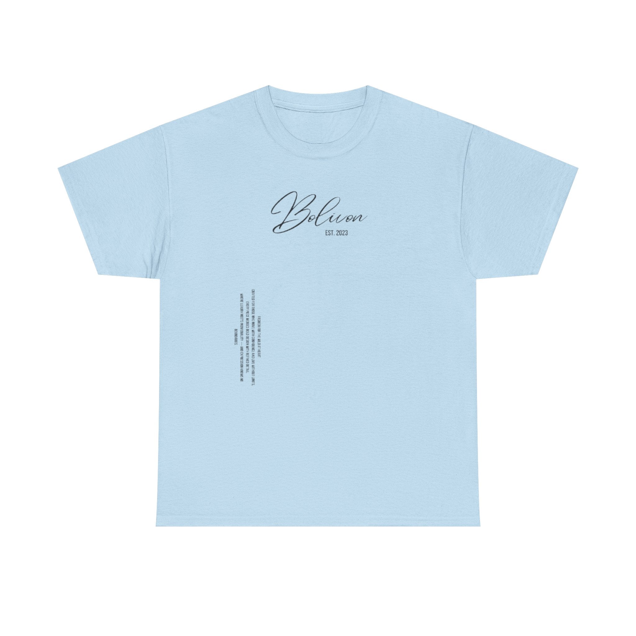 White Bolivon Designer Tee — Exclusive Minimal Graphic T-Shirt | Premium Streetwear