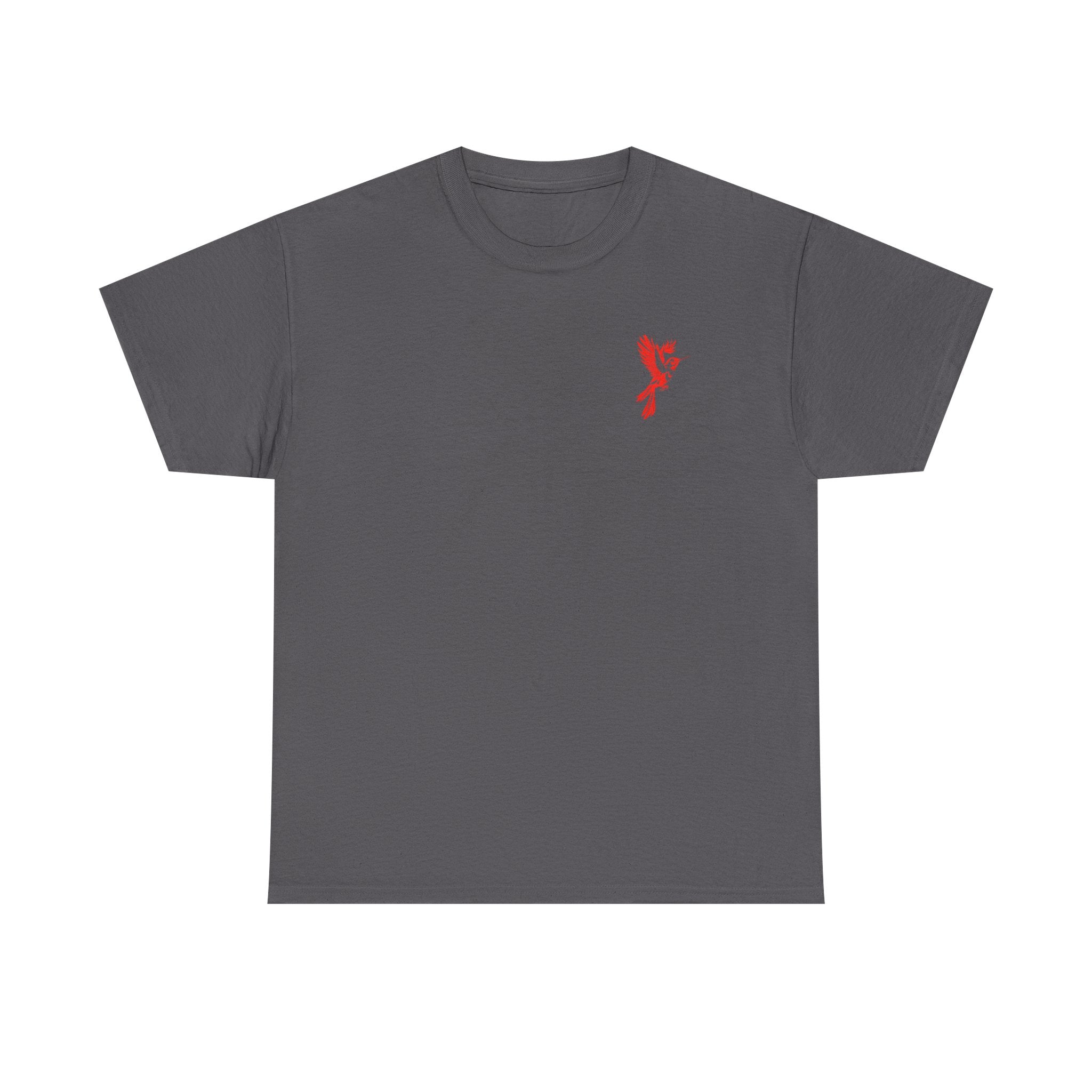 Ascend Red Dove T-Shirt — Minimal Chest Logo & Bold Back Print | Premium Streetwear Graphic Tee