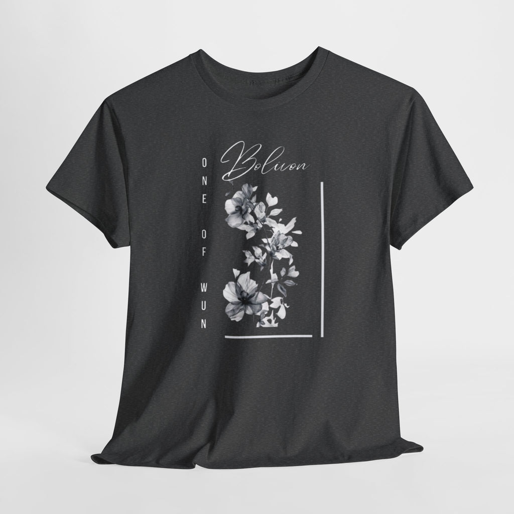 Bolivon Exclusive Floral Serenity Tee — Monochrome Botanical Graphic T-Shirt | Premium Streetwear