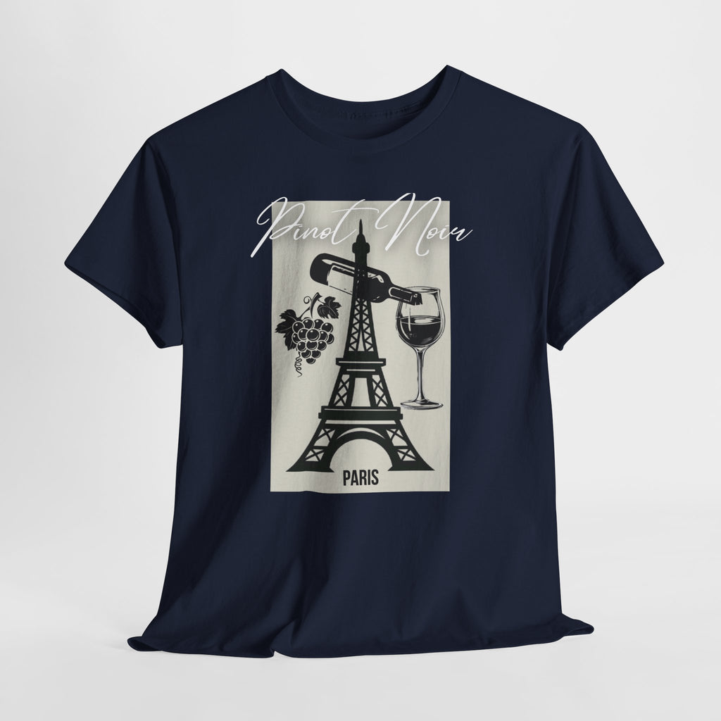 Paris Wine Tee — "Pinot Noir" Eiffel Tower Wine Glass T-Shirt | Premium Streetwear