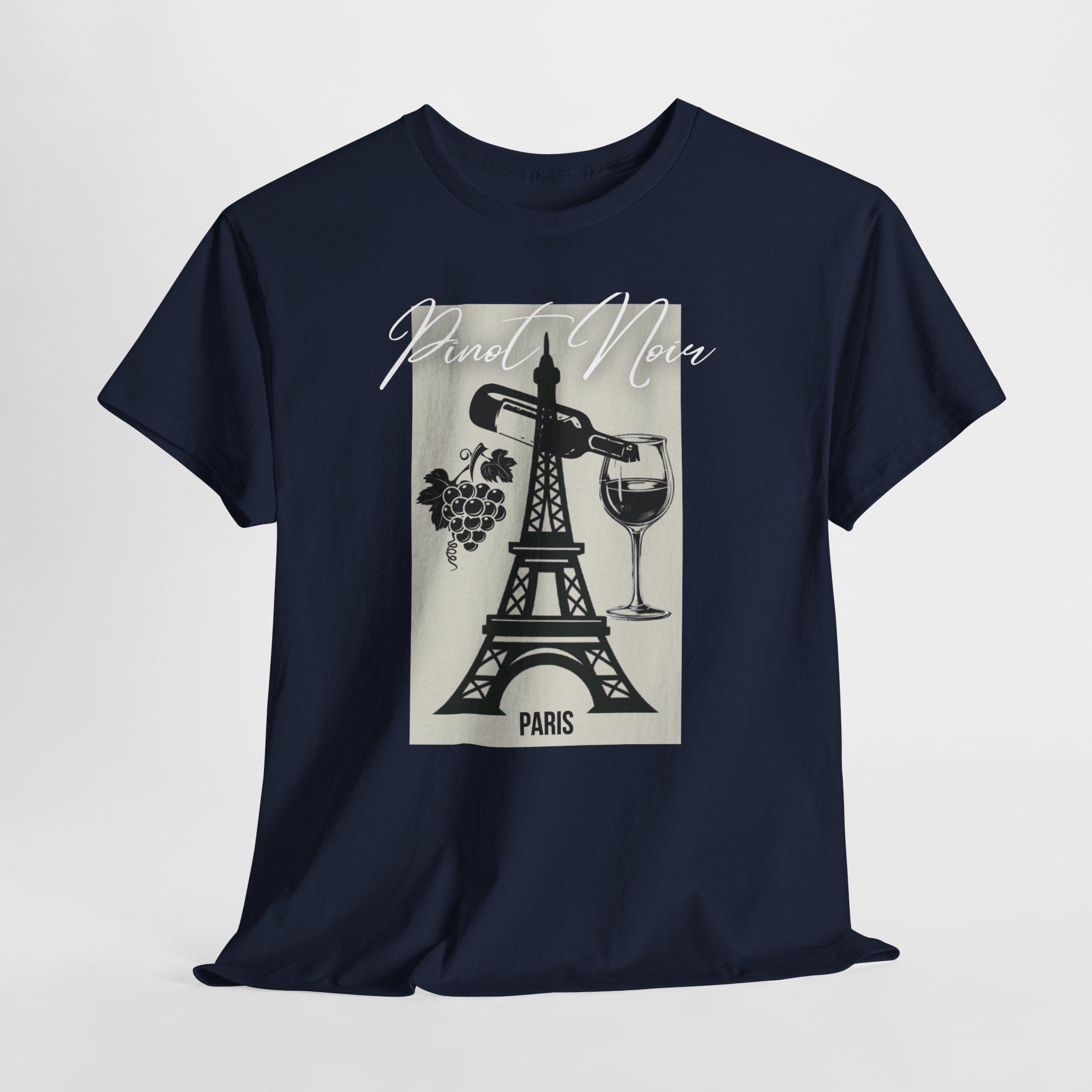 Paris Wine Tee — "Pinot Noir" Eiffel Tower Wine Glass T-Shirt | Premium Streetwear