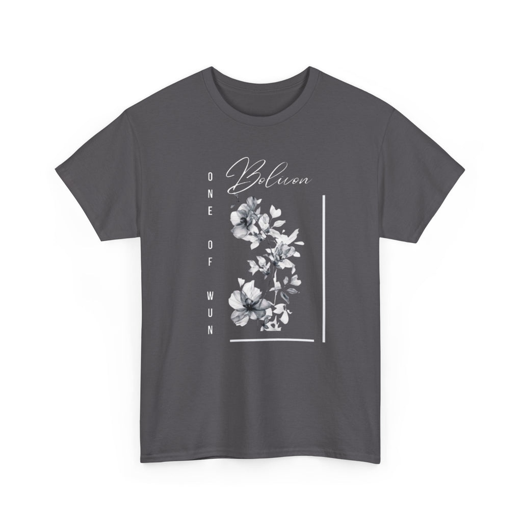 Bolivon Exclusive Floral Serenity Tee — Monochrome Botanical Graphic T-Shirt | Premium Streetwear